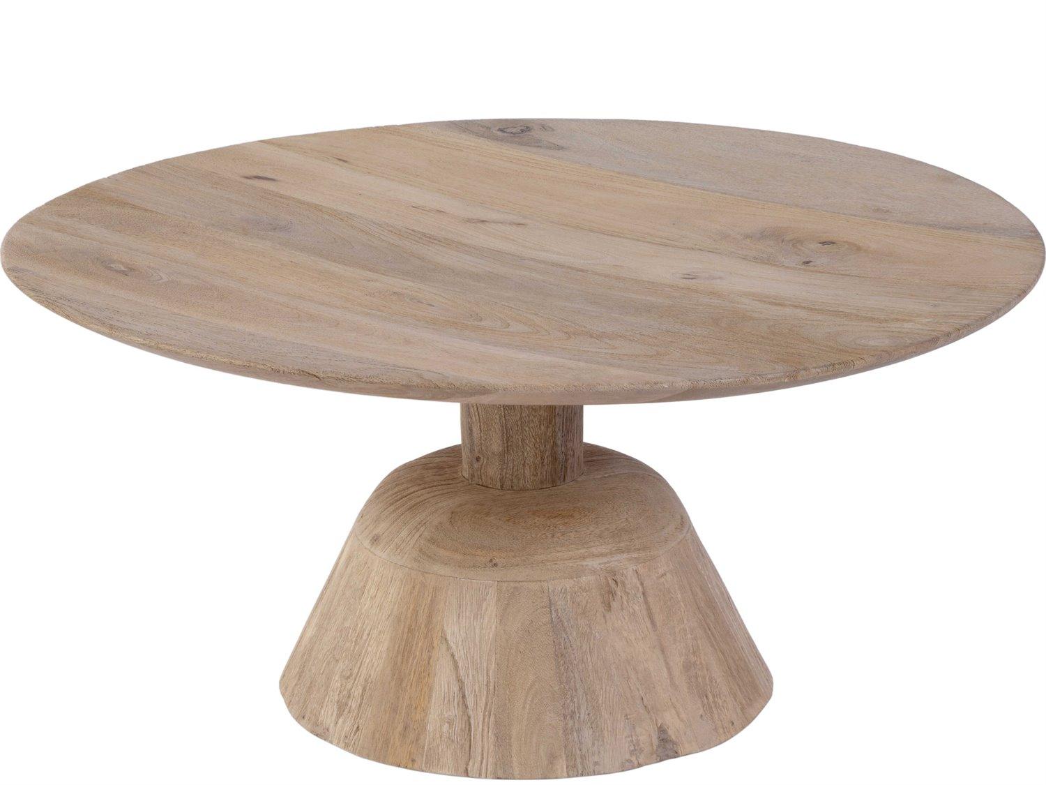Butler Carmine Round Wood Natural Coffee Table