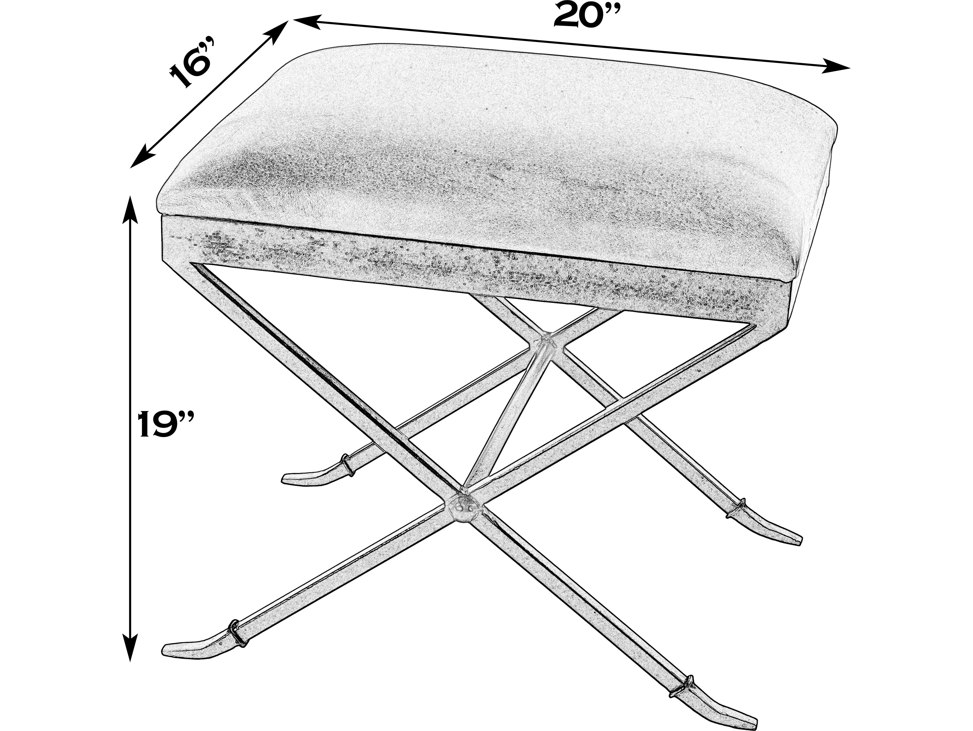 Butler Livingston Brown Leather Accent Stool