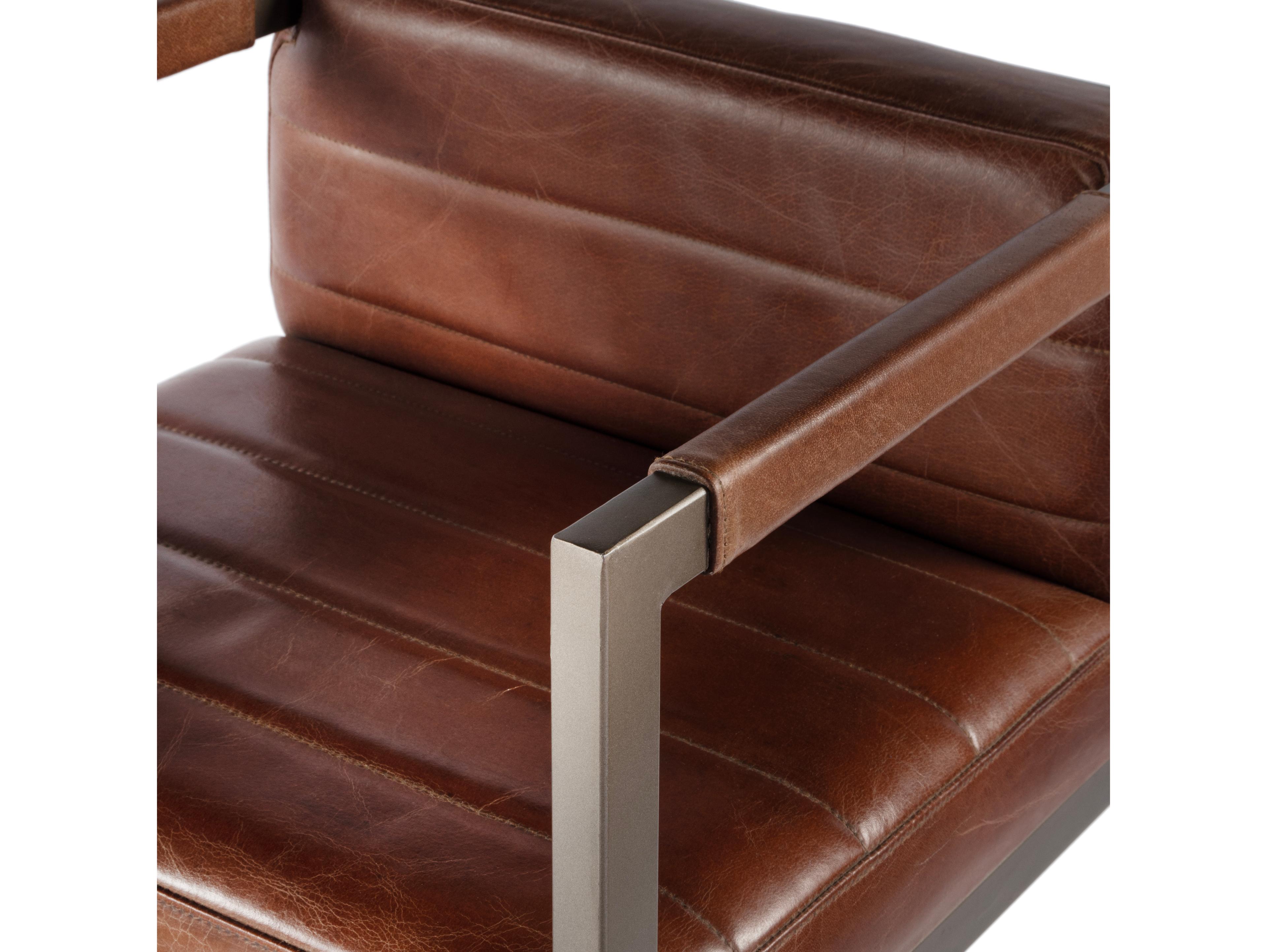 Butler Dennis Brown Leather Bar Stool