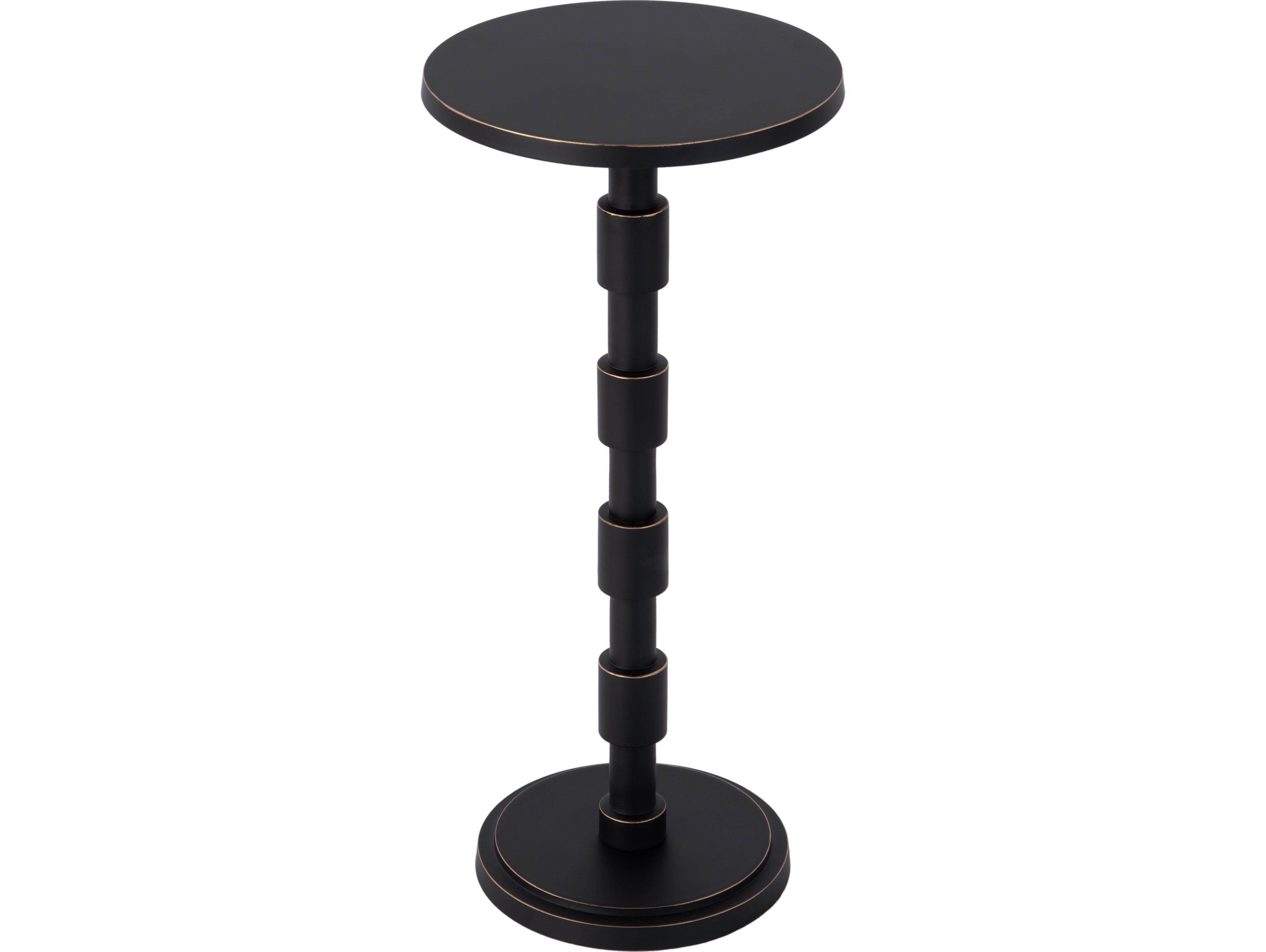 Butler Delano Round Metal Bronze End Table