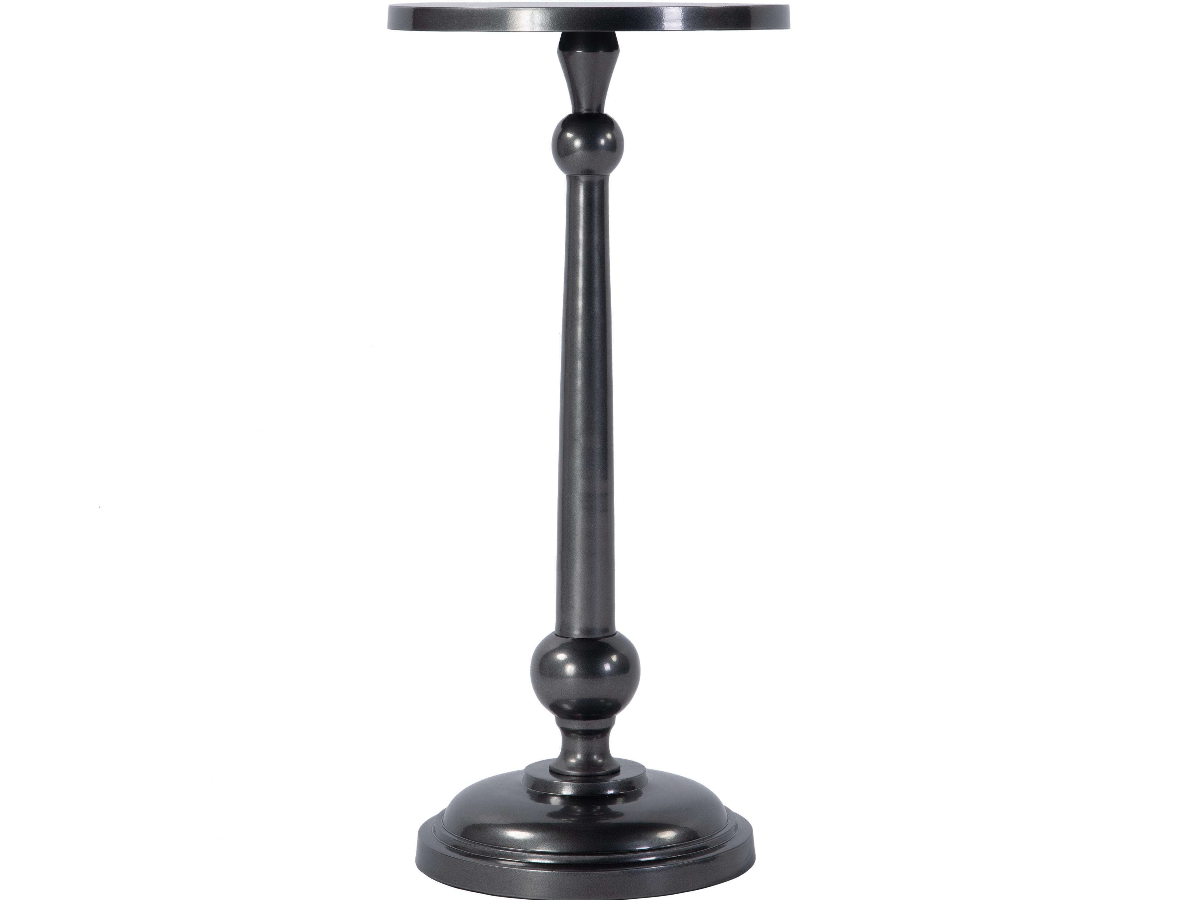 Butler Sterling Round Metal Nickel Plated End Table