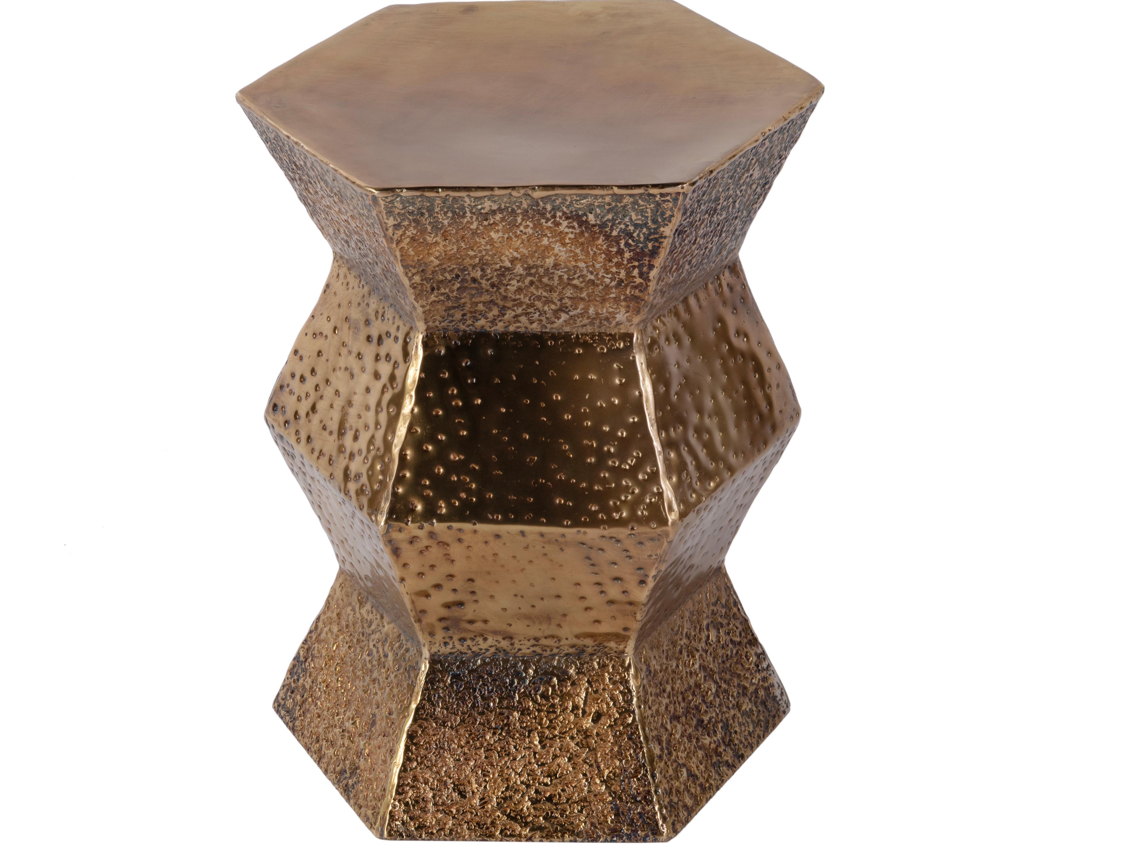 Butler Renzo Hexagon Metal Copper End Table