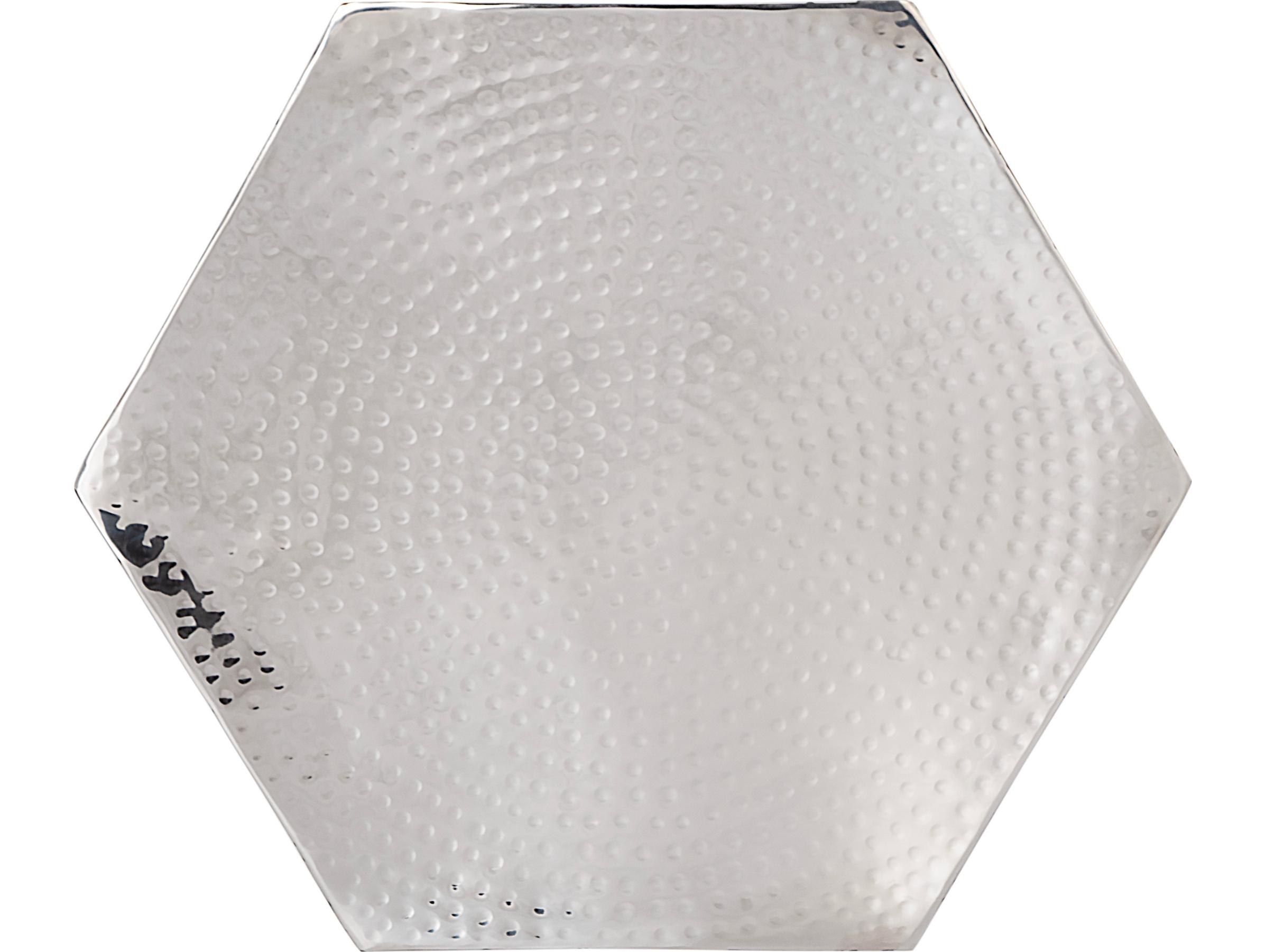 Butler Renzo Hexagon Metal Nickel End Table