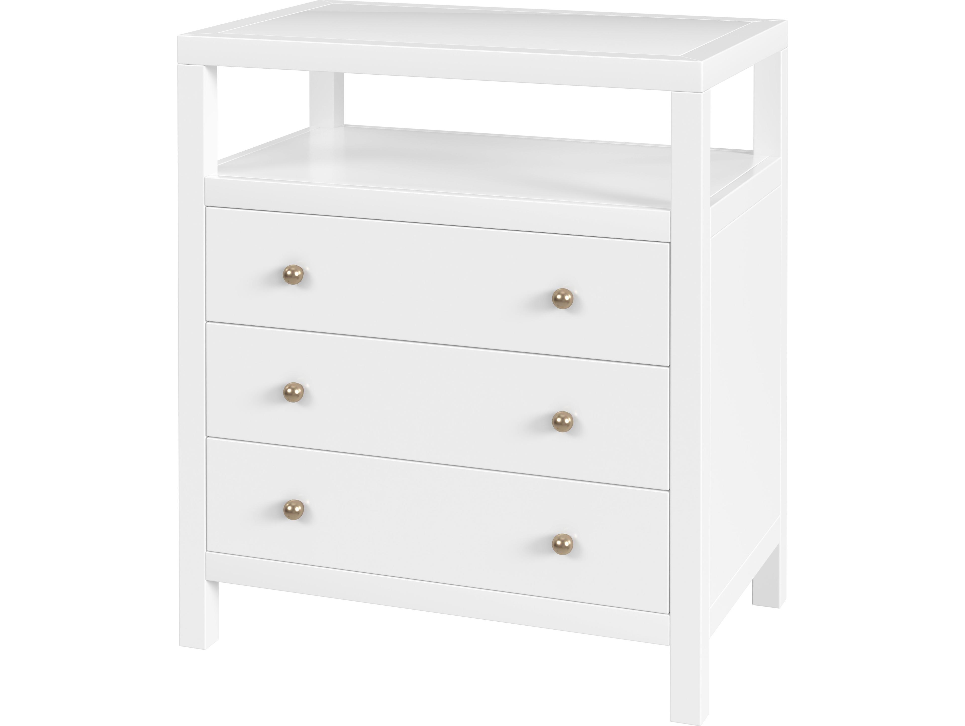 Butler Nora 3-Drawers Acacia Wood Nightstand