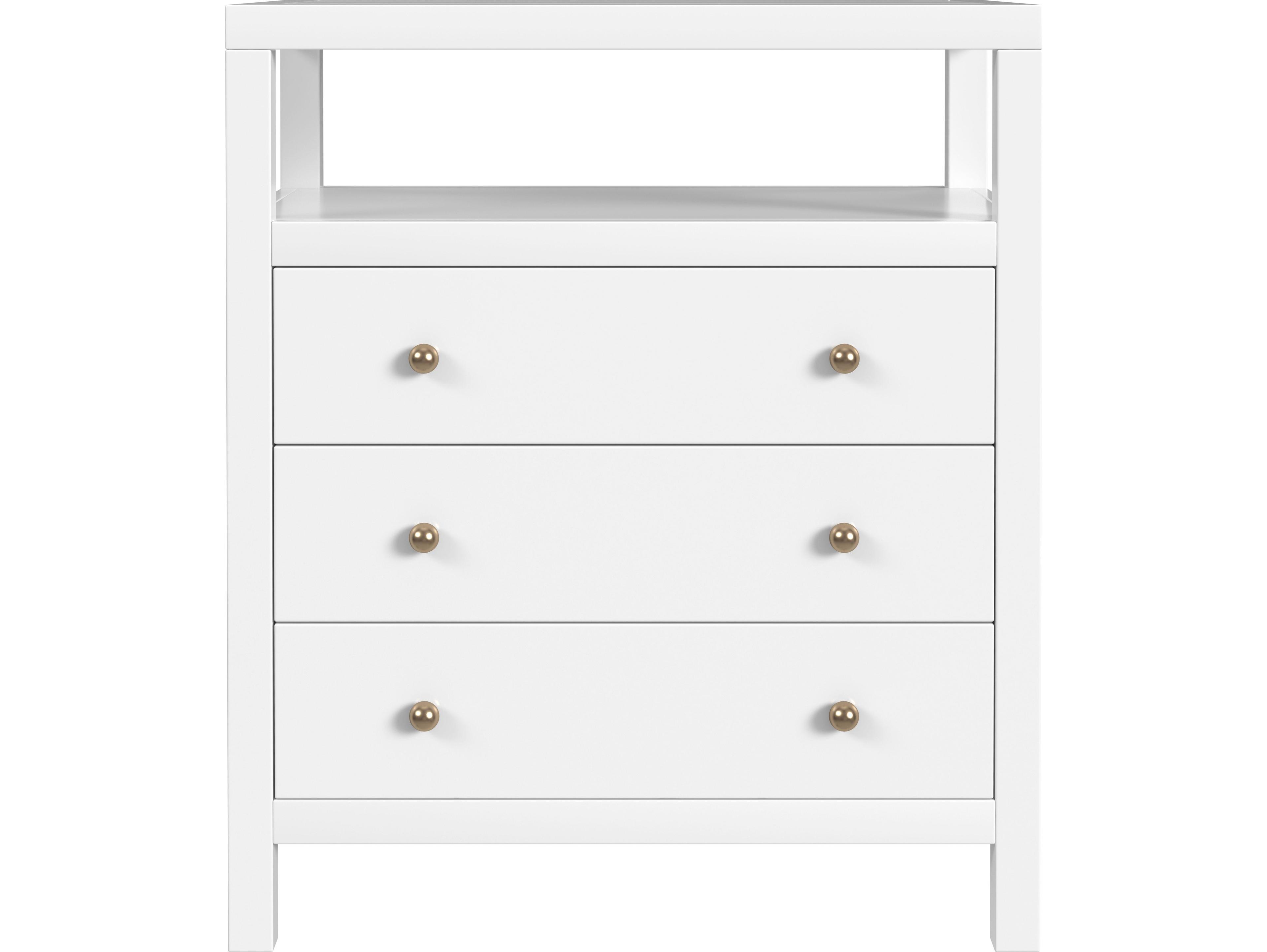 Butler Nora 3-Drawers Acacia Wood Nightstand