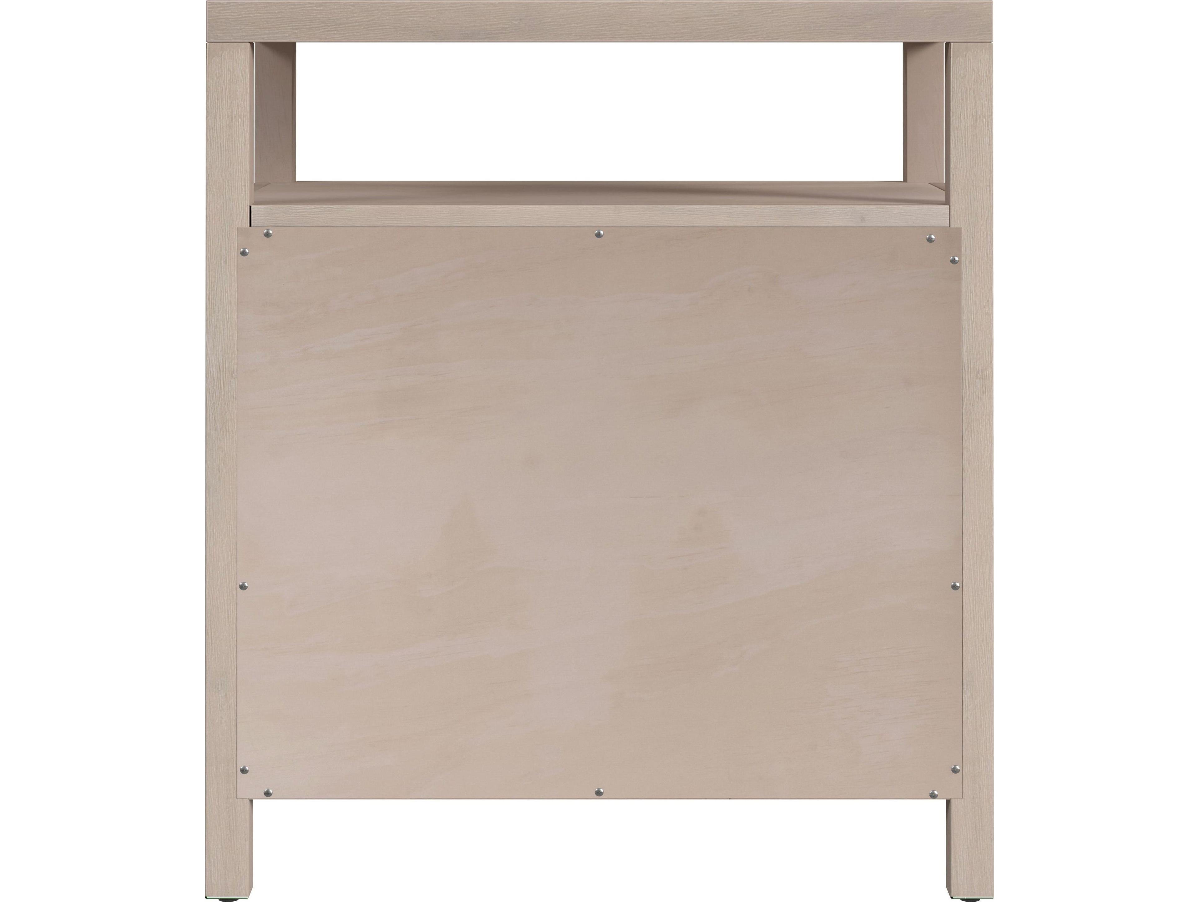 Butler Nora 3-Drawers Beige Acacia Wood Nightstand