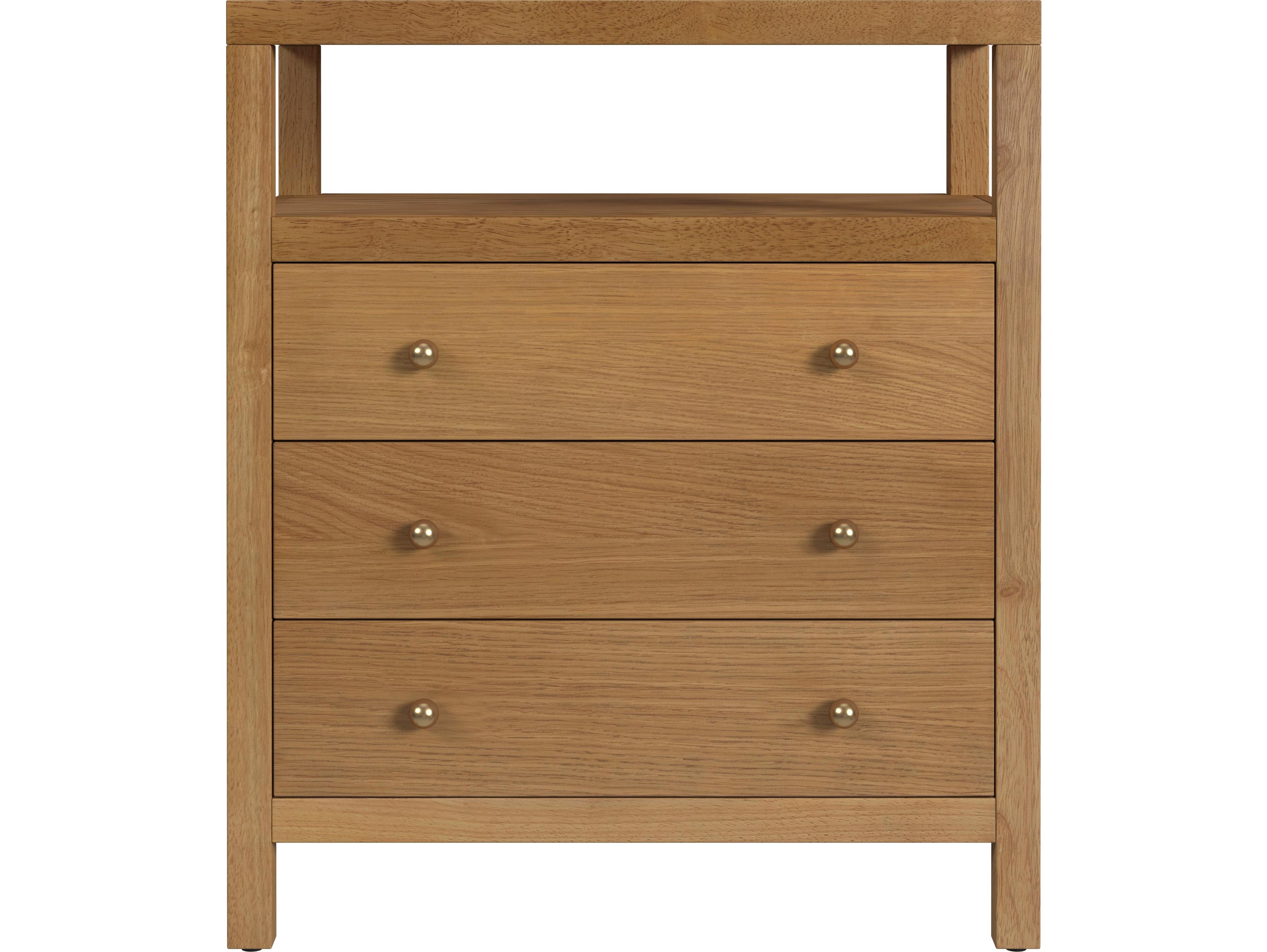 Butler Nora 3-Drawers Acacia Wood Nightstand
