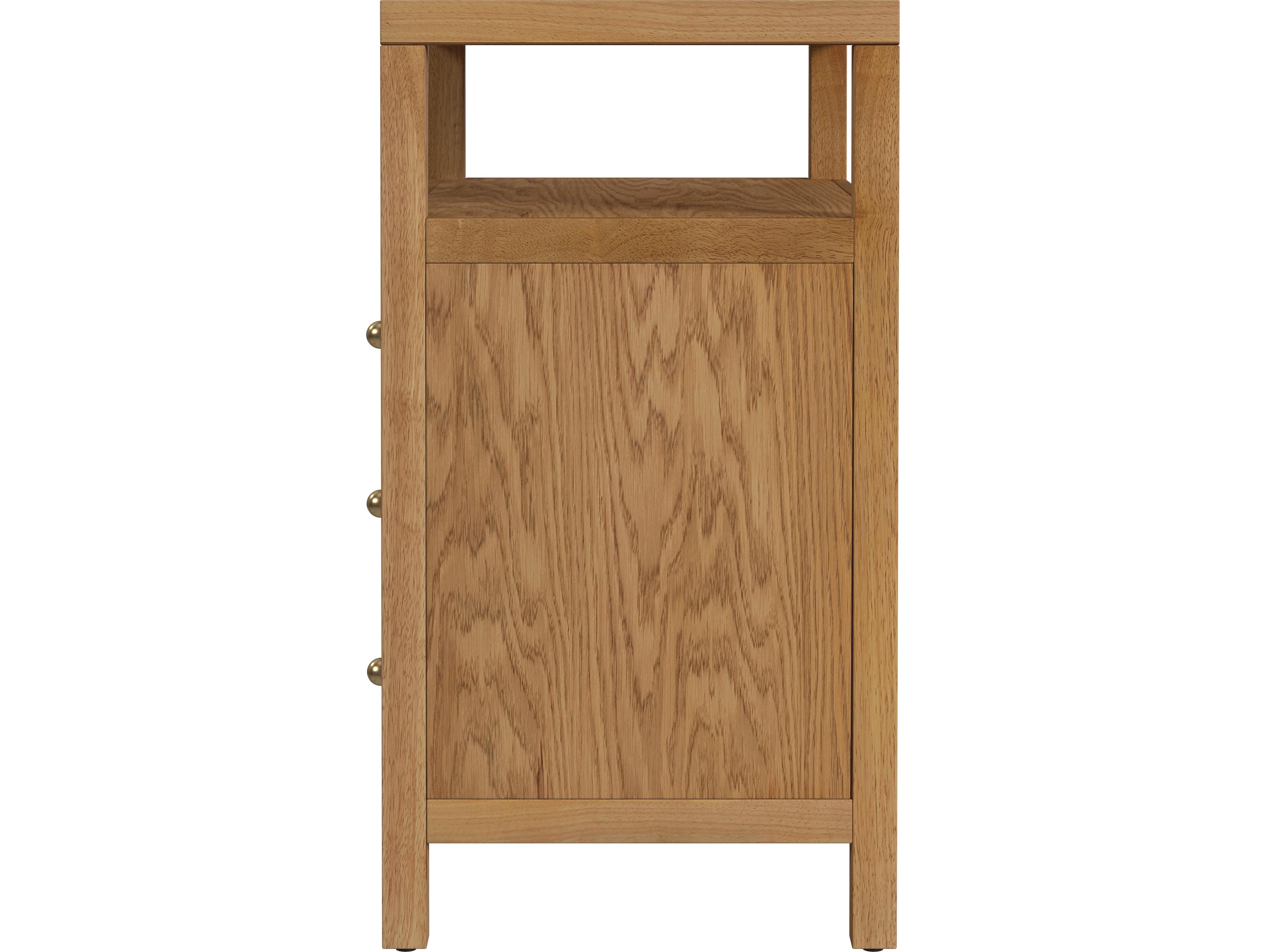 Butler Nora 3-Drawers Acacia Wood Nightstand