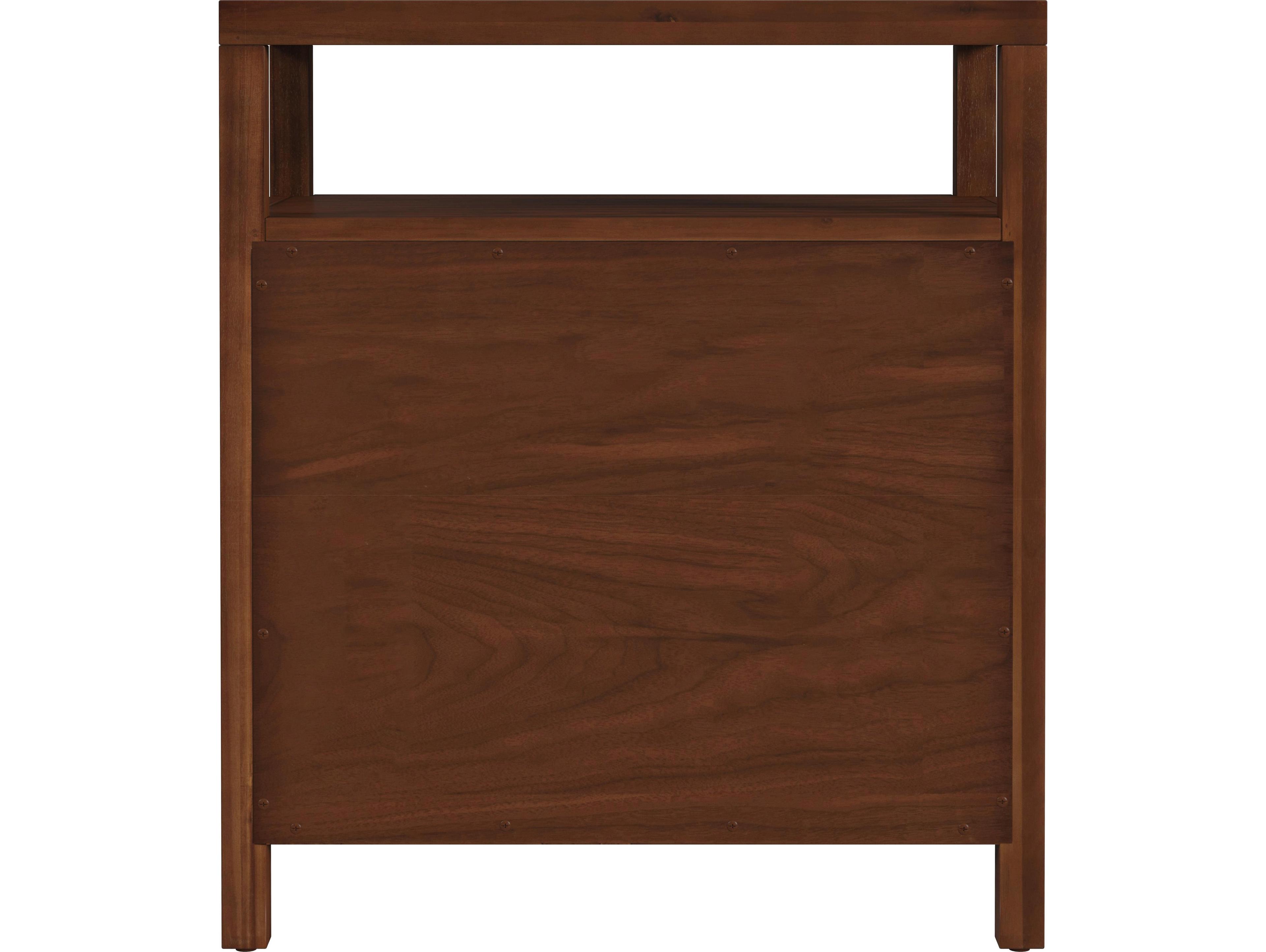 Butler Nora 3-Drawers Brown Acacia Wood Nightstand