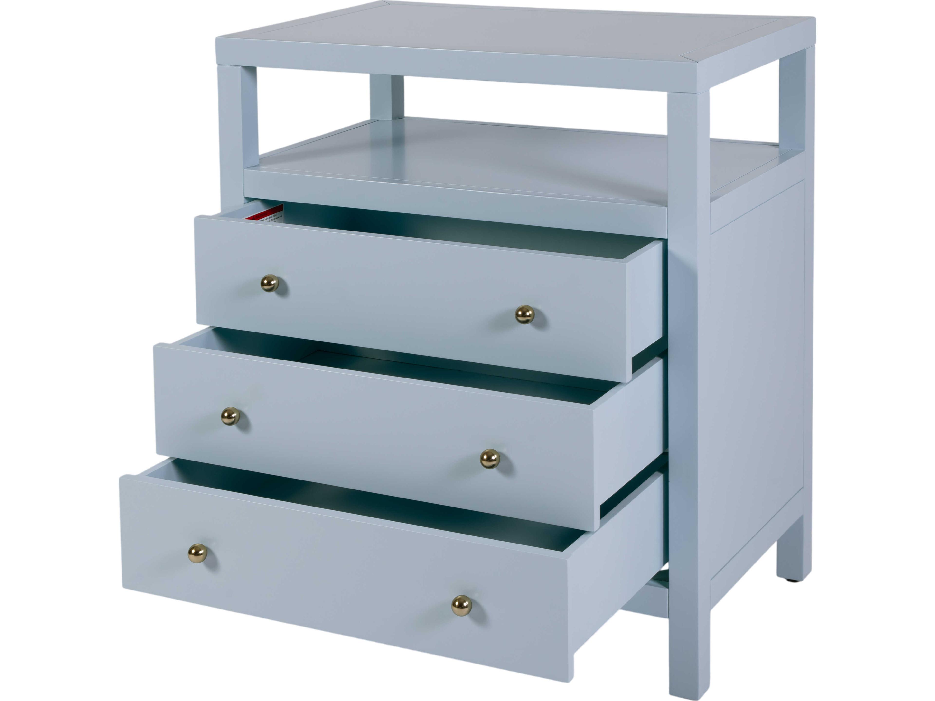 Butler Nora 3-Drawers Acacia Wood Nightstand