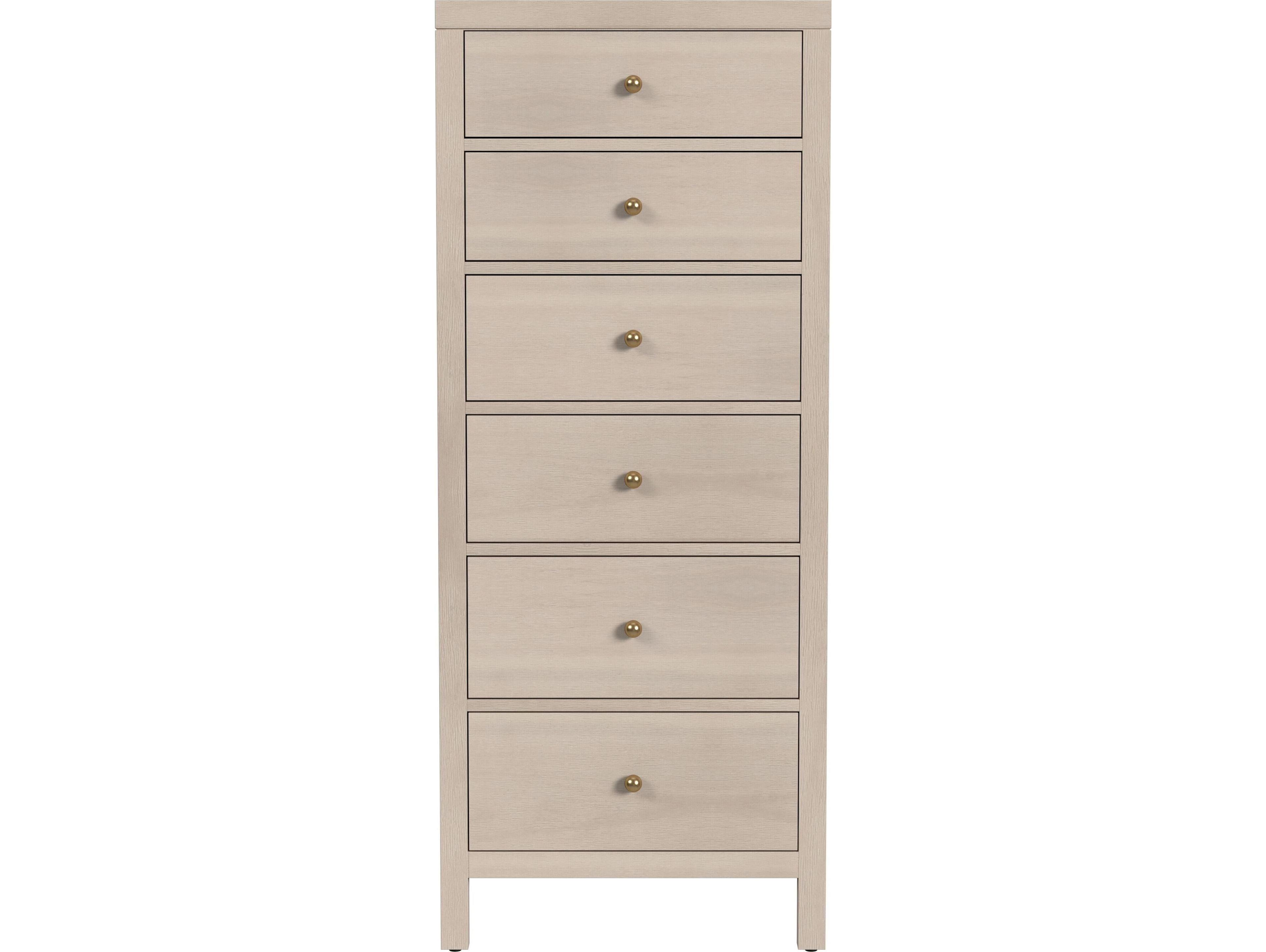 Butler Nora 6-Drawers Beige Acacia Wood Dresser