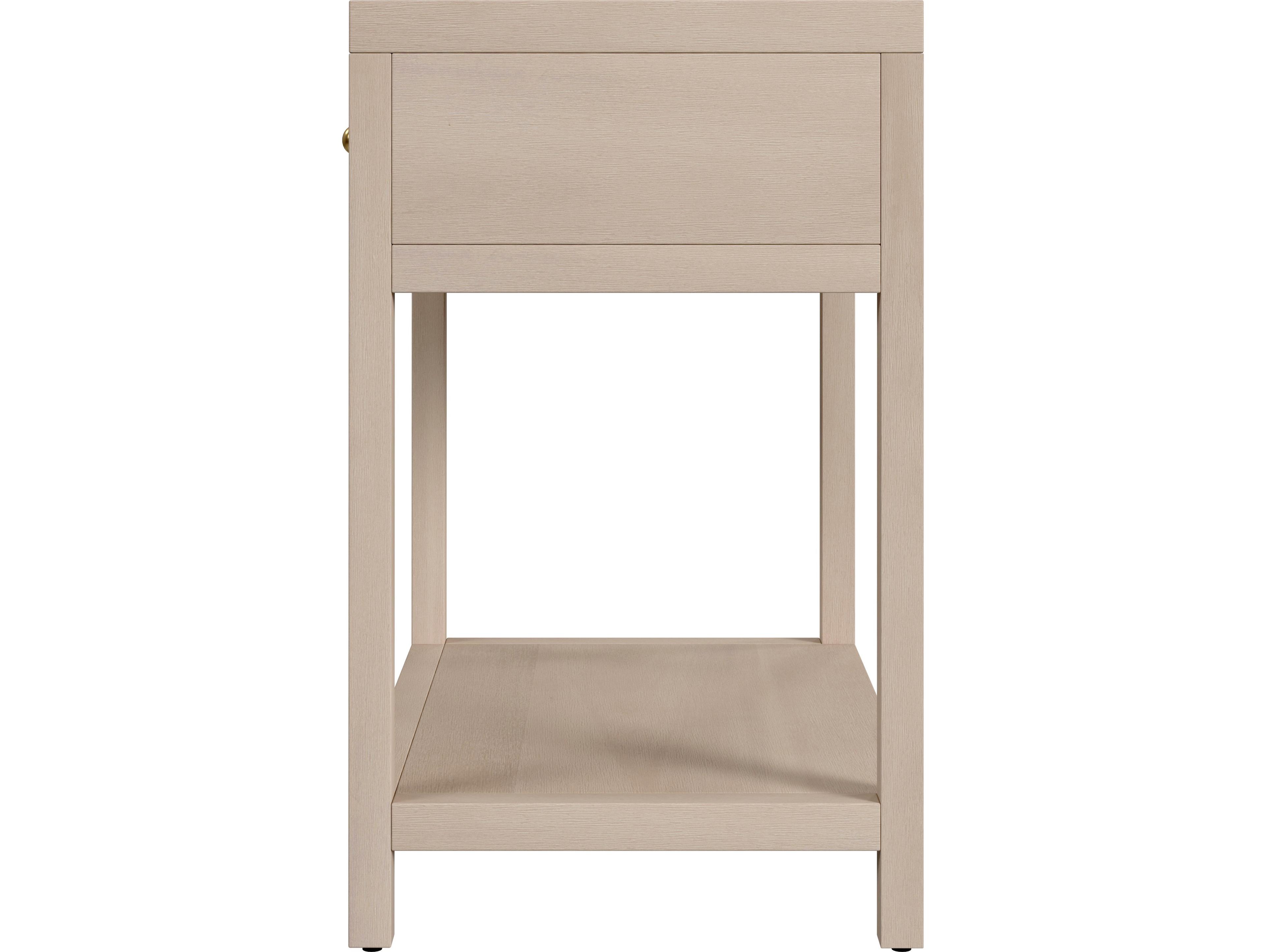Butler Nora 1-Drawer Beige Acacia Wood Nightstand