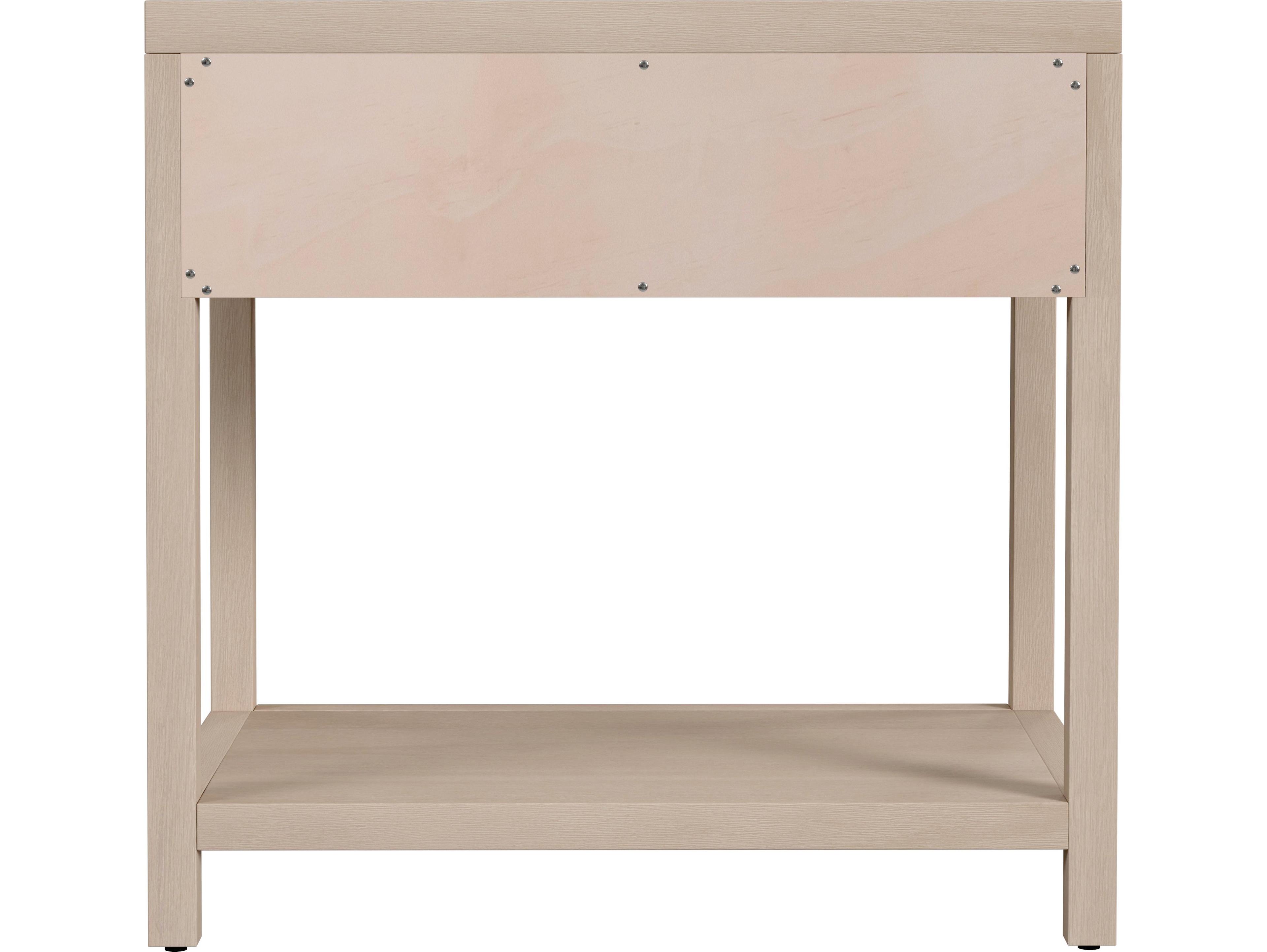 Butler Nora 1-Drawer Beige Acacia Wood Nightstand