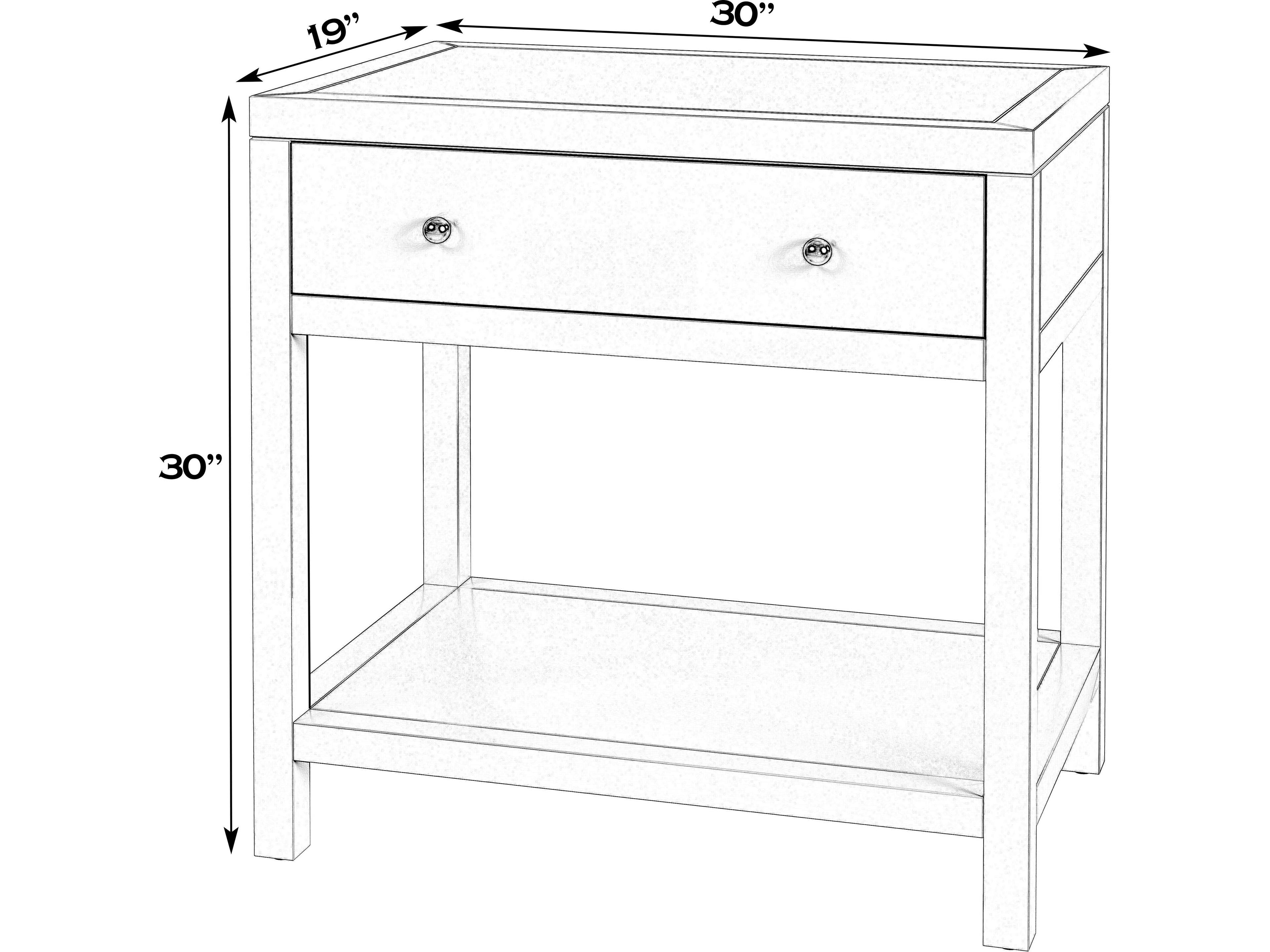 Butler Nora 1-Drawer Acacia Wood Nightstand