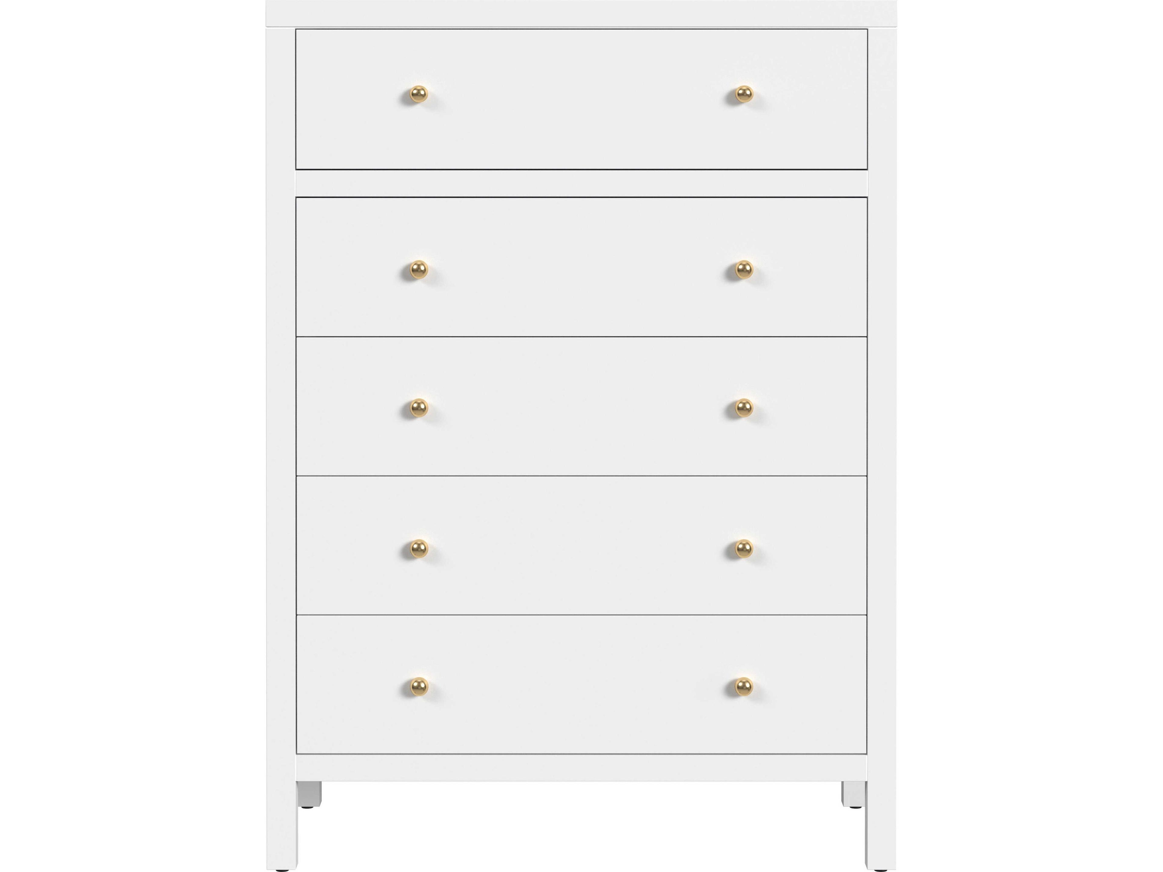 Butler Nora 5-Drawers Acacia Wood Double Dresser