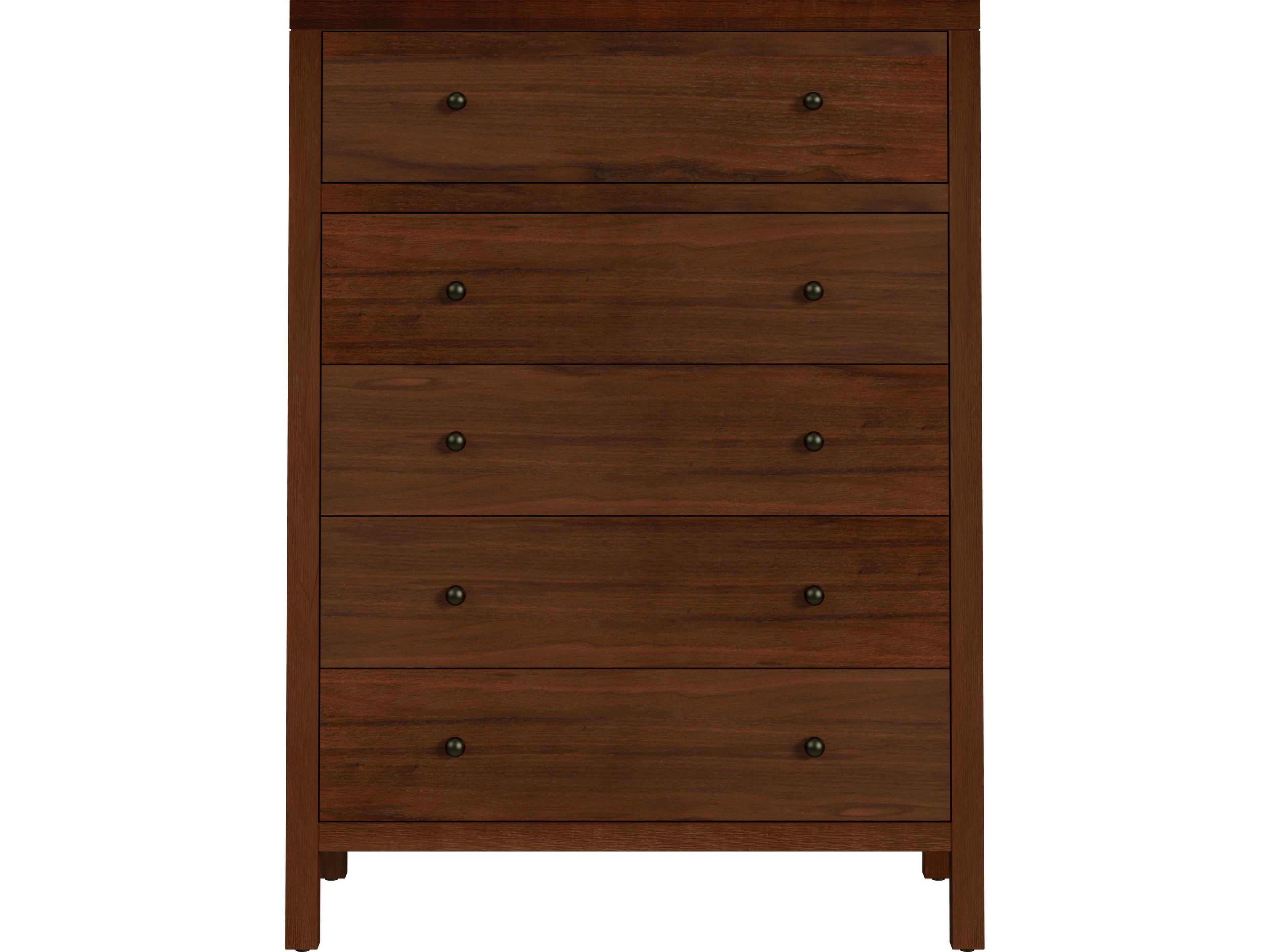 Butler Nora 5-Drawers Brown Acacia Wood Dresser