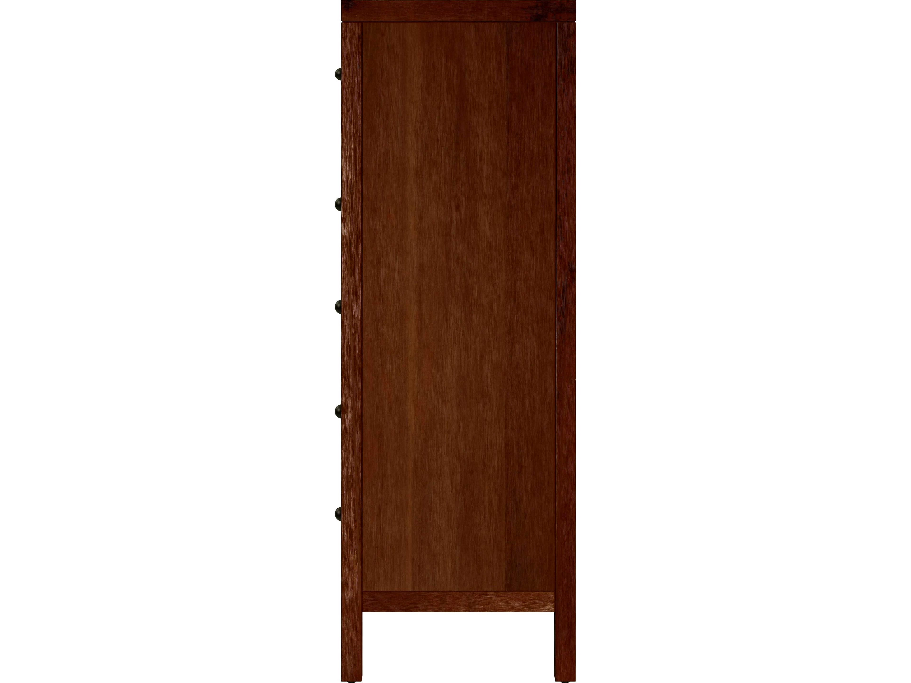 Butler Nora 5-Drawers Brown Acacia Wood Dresser