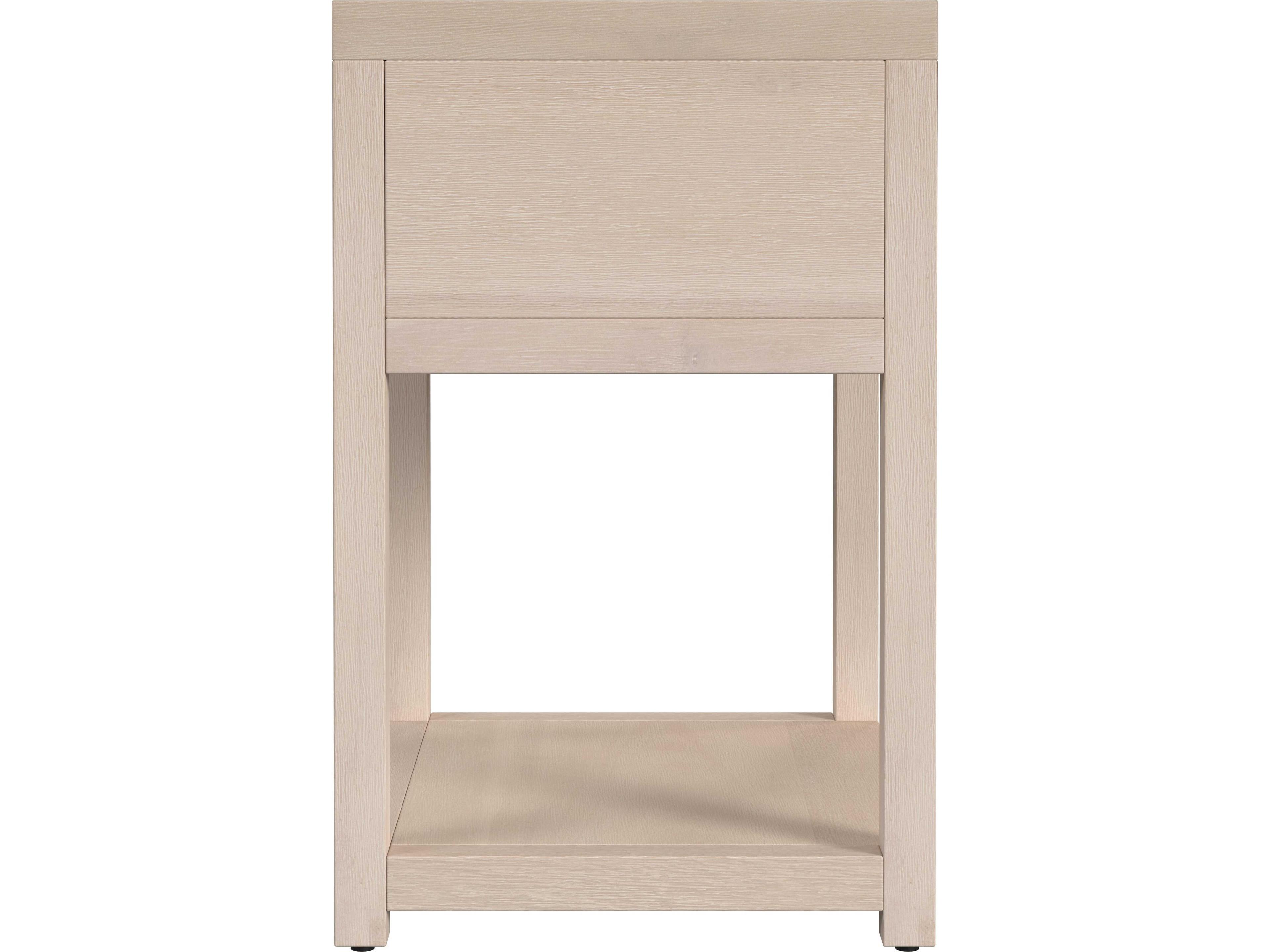 Butler Nora 1-Drawer Gray Acacia Wood Nightstand