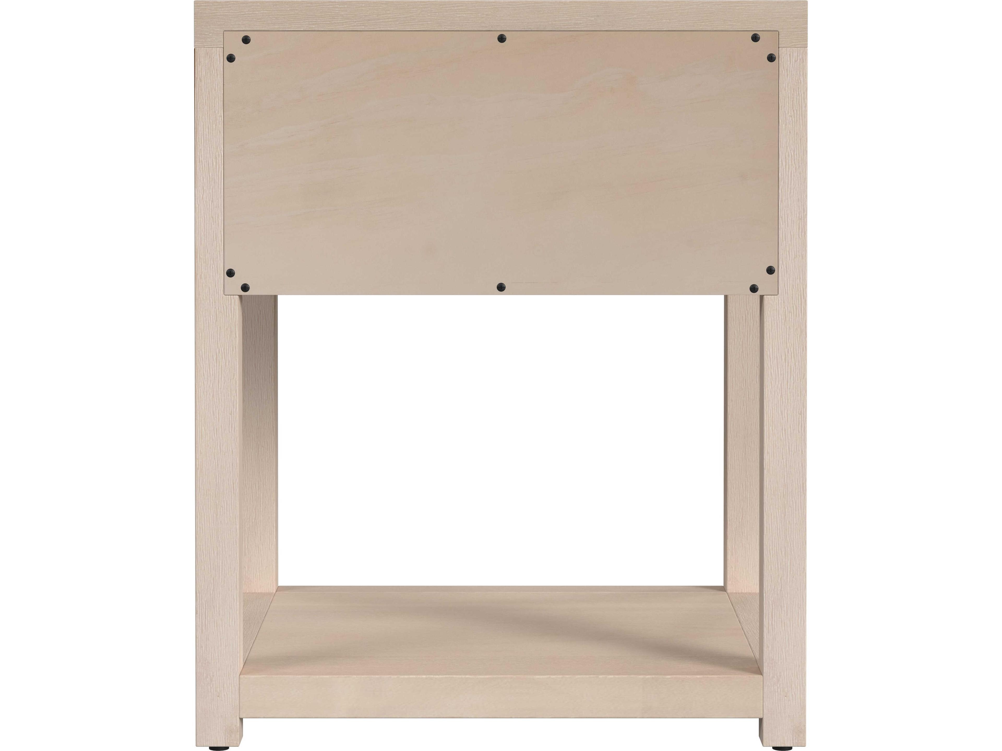 Butler Nora 1-Drawer Gray Acacia Wood Nightstand