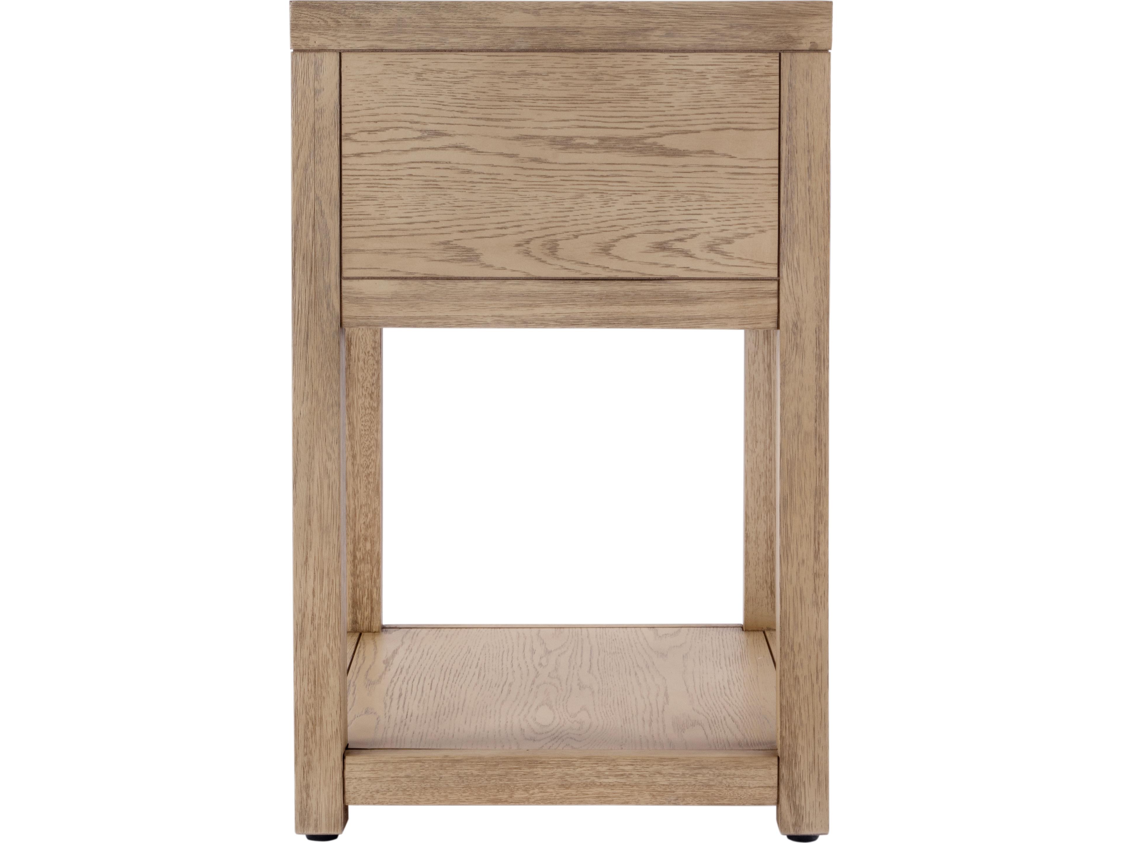 Butler Nora 1-Drawer Brown Acacia Wood Nightstand