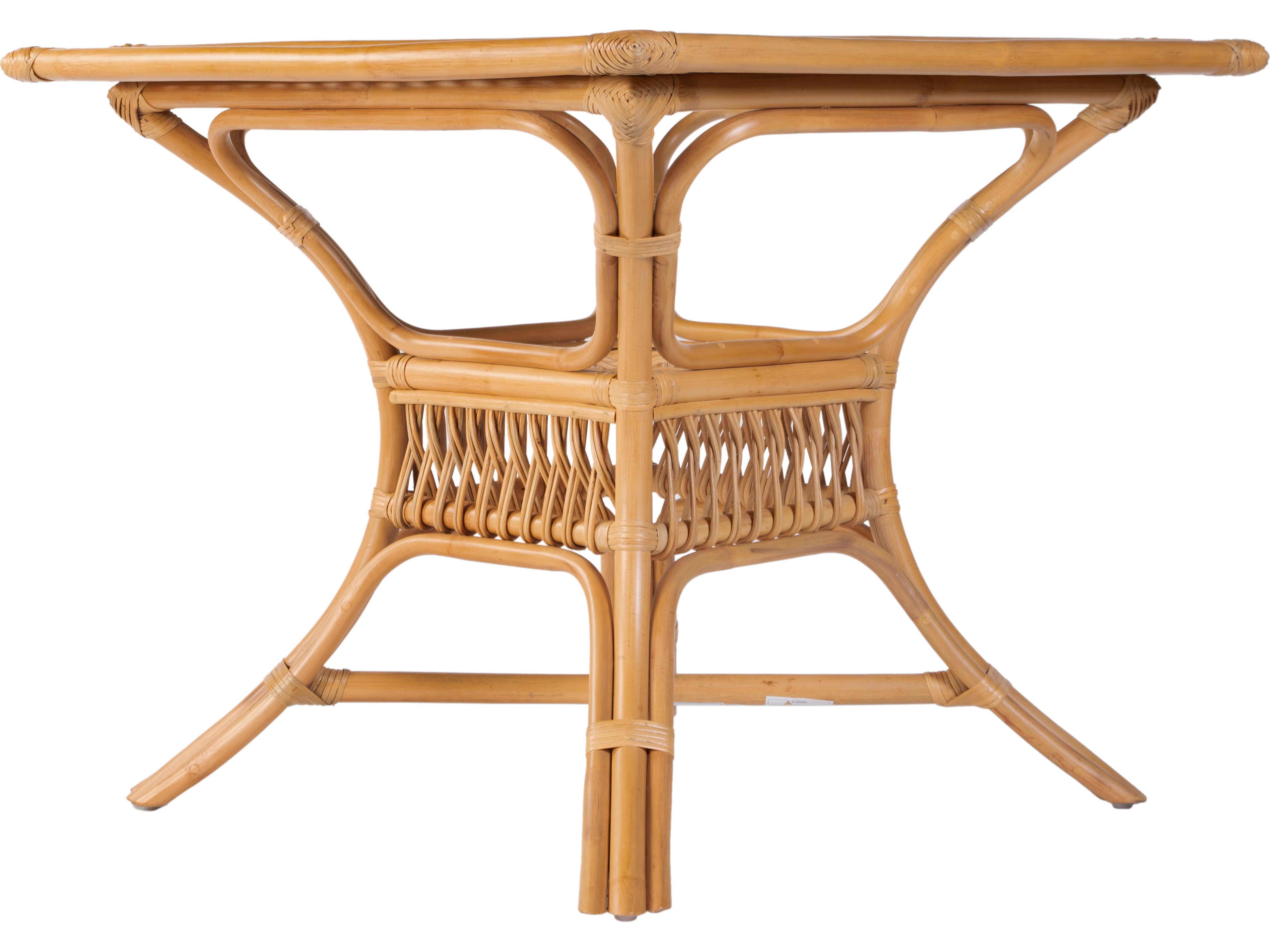 Butler Antigua Square Glass Natural Dining Table