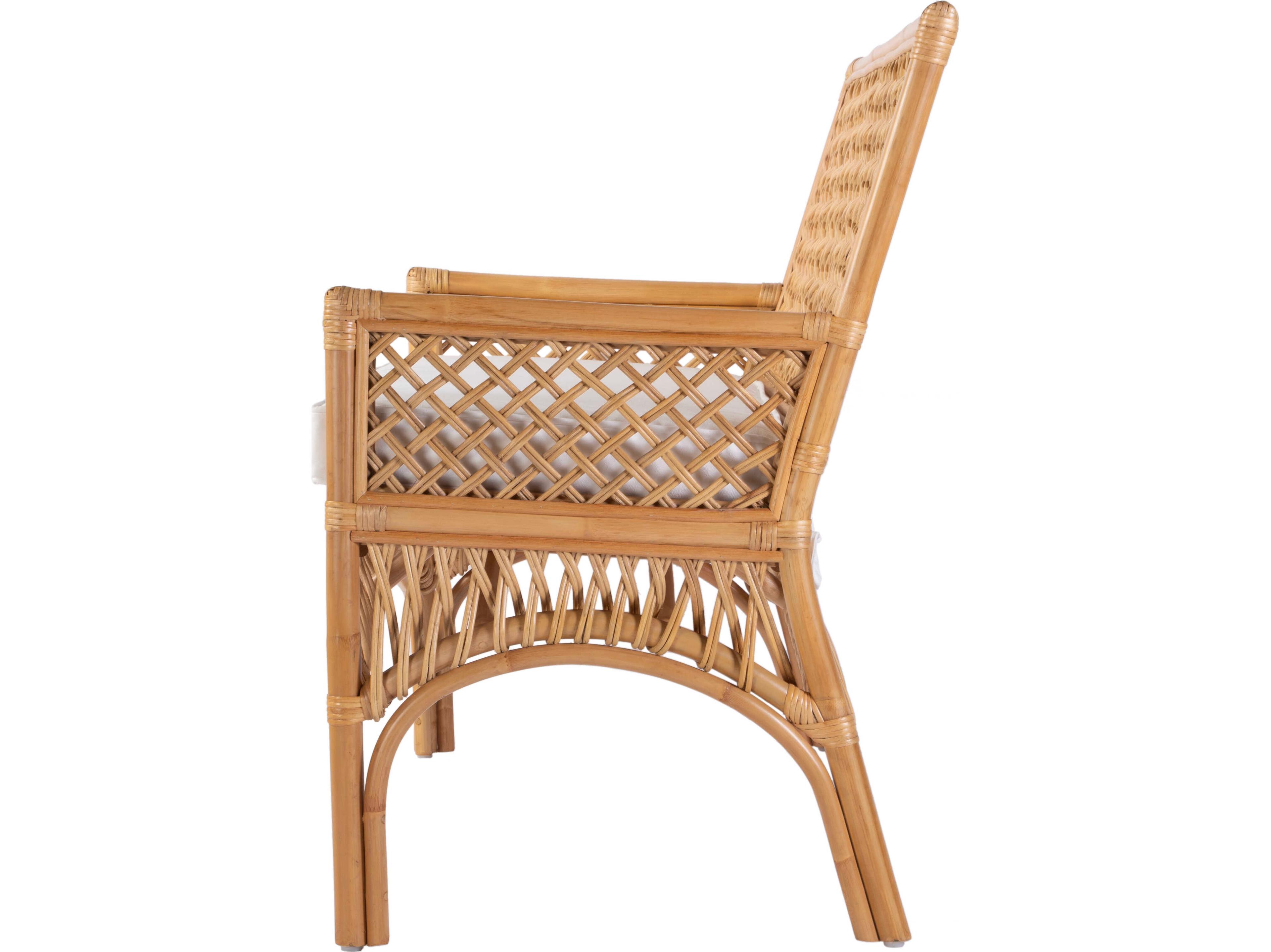 Butler Antigua Natural Brown Upholstered Accent Bench