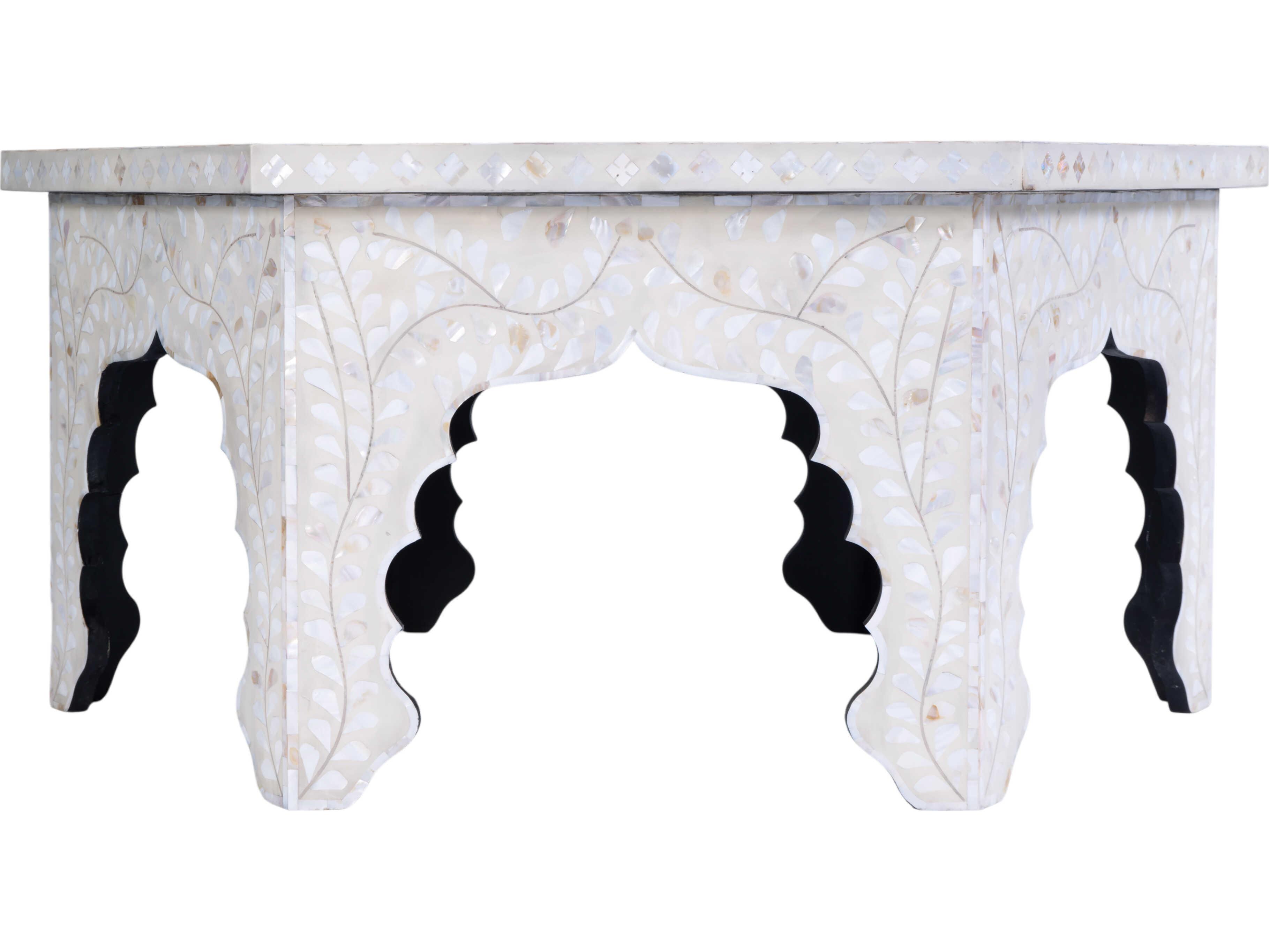 Butler Marjorie Hexagon Resin White Coffee Table