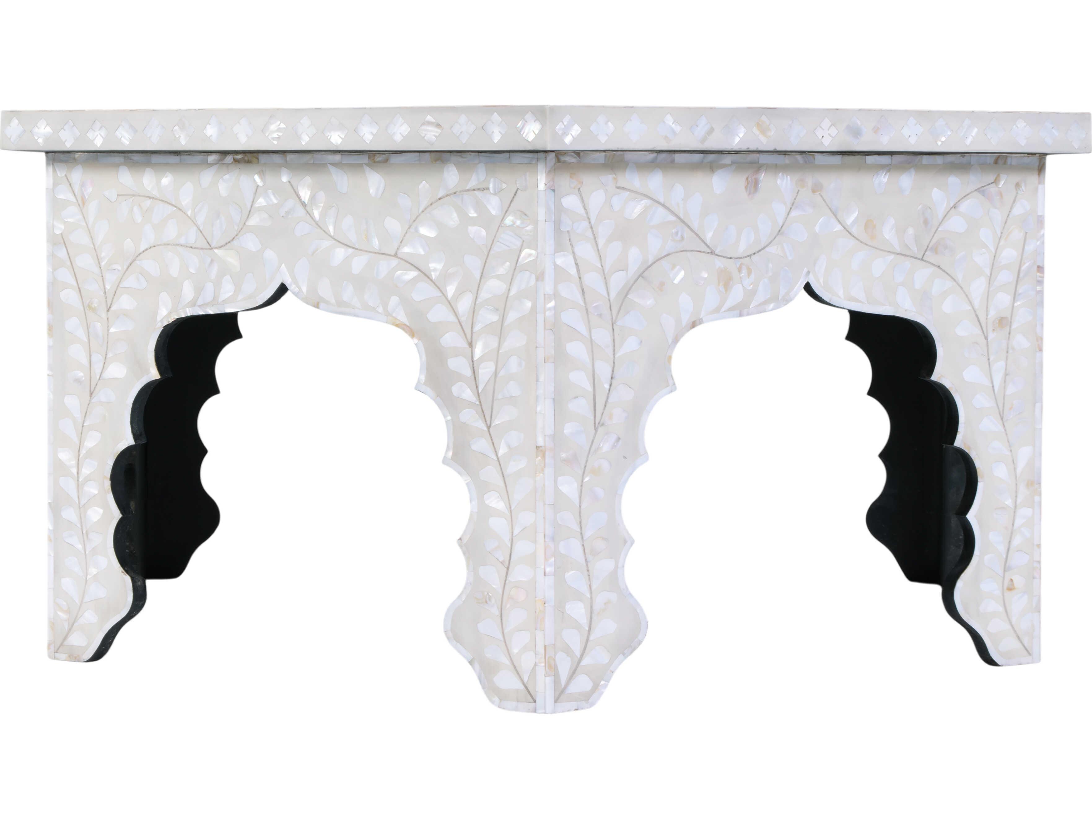 Butler Marjorie Hexagon Resin White Coffee Table