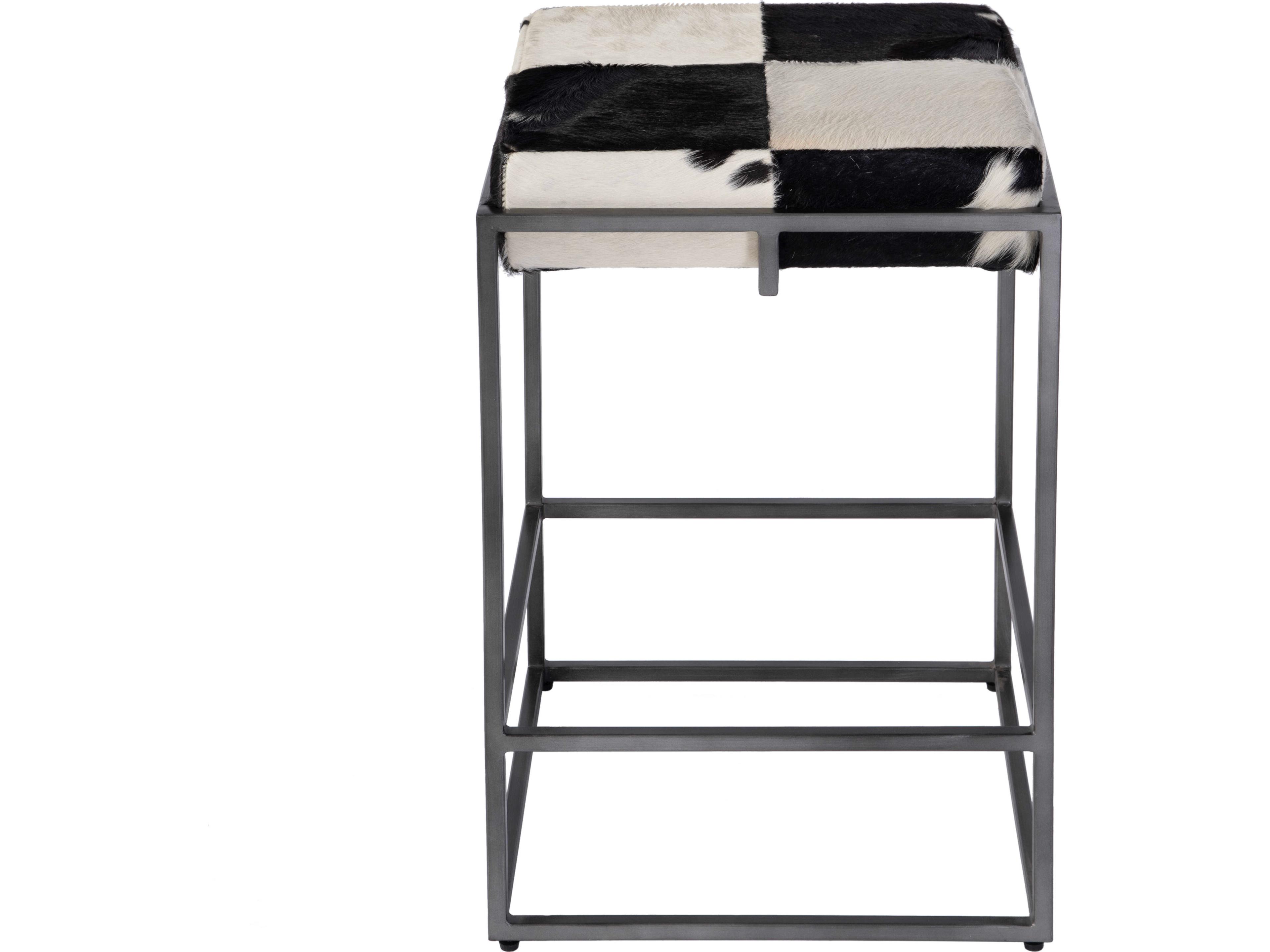 Butler Stinson Black White Leather Counter Stool