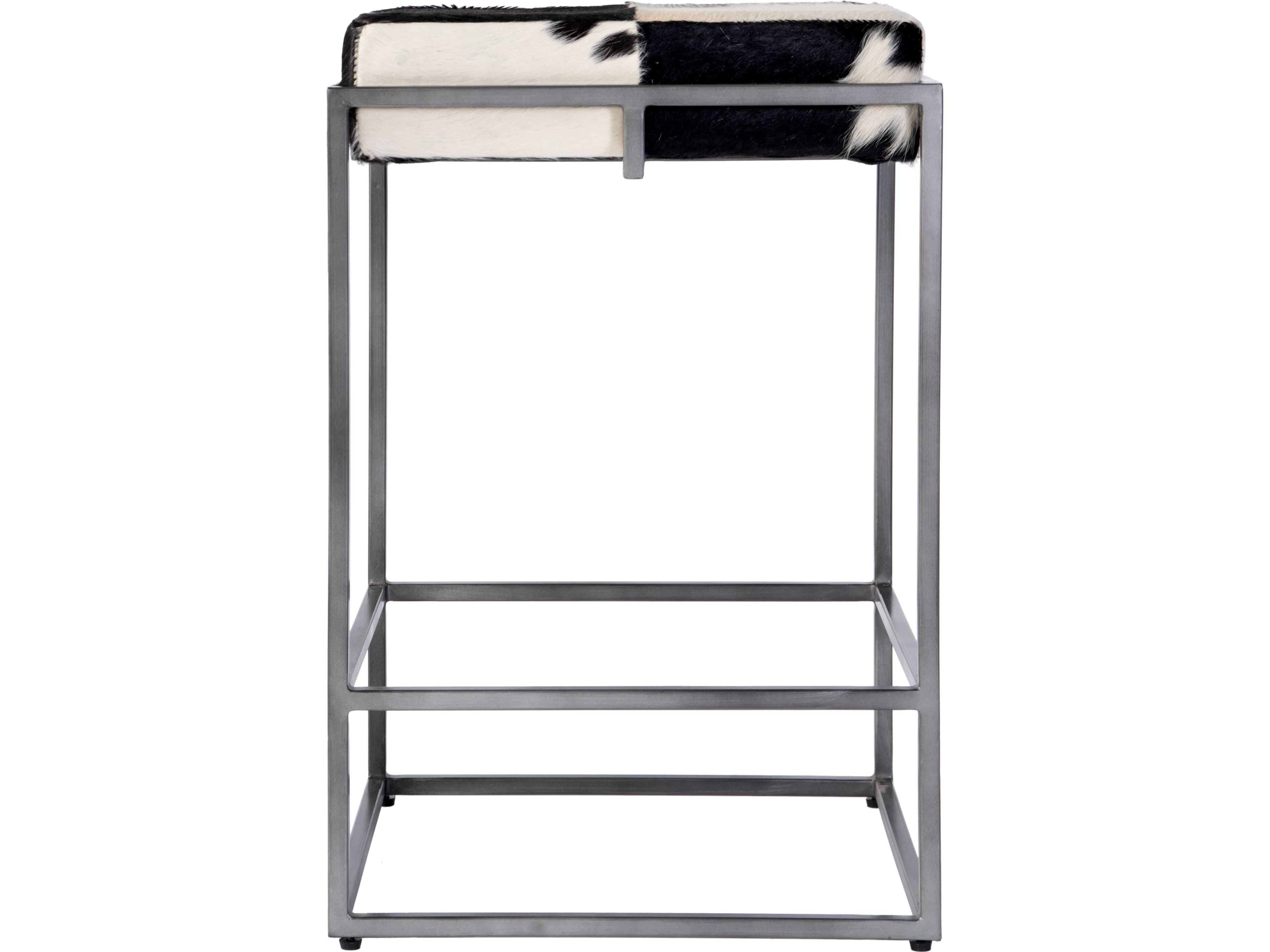 Butler Stinson Black White Leather Counter Stool