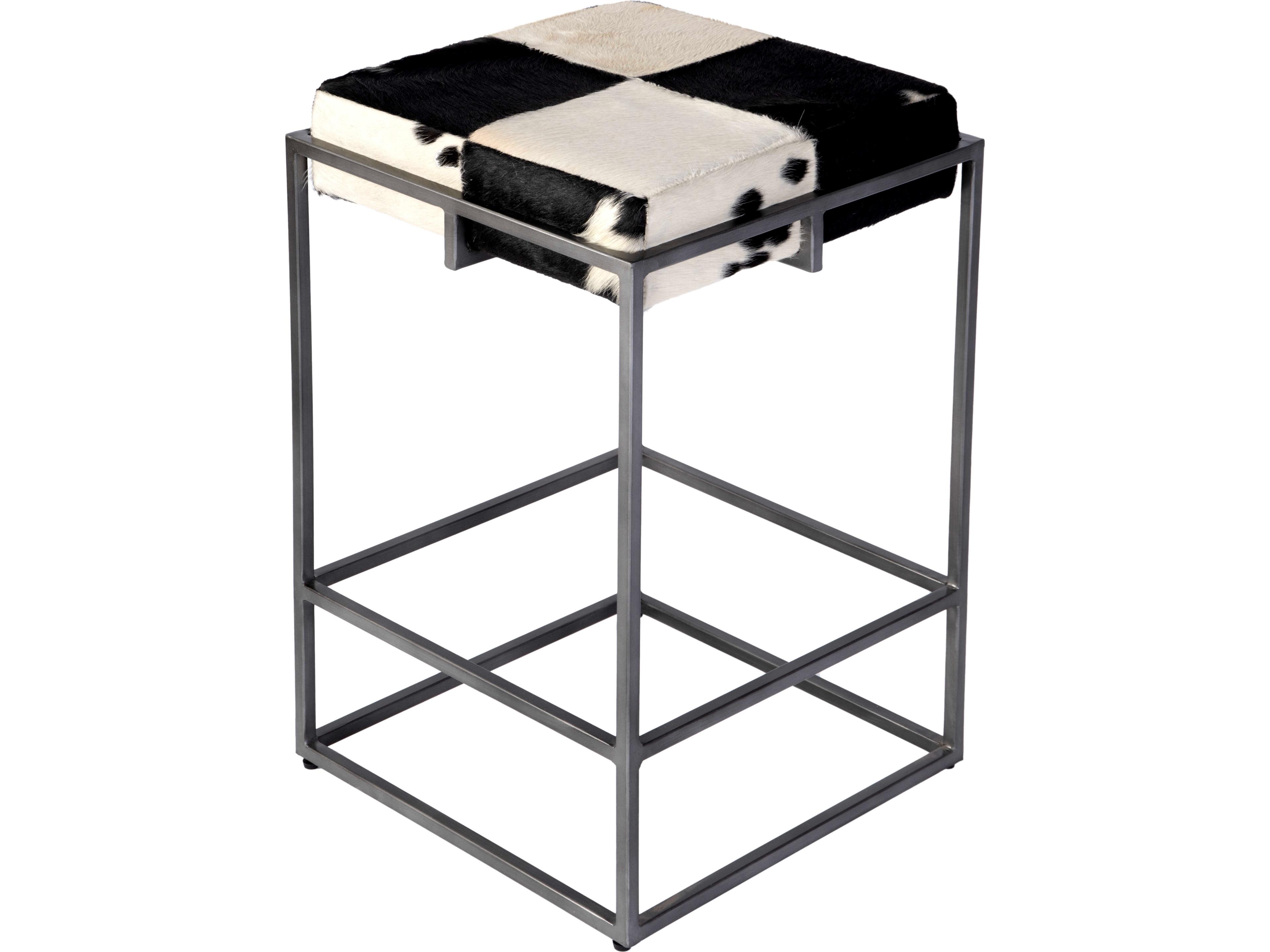 Butler Stinson Black White Leather Counter Stool