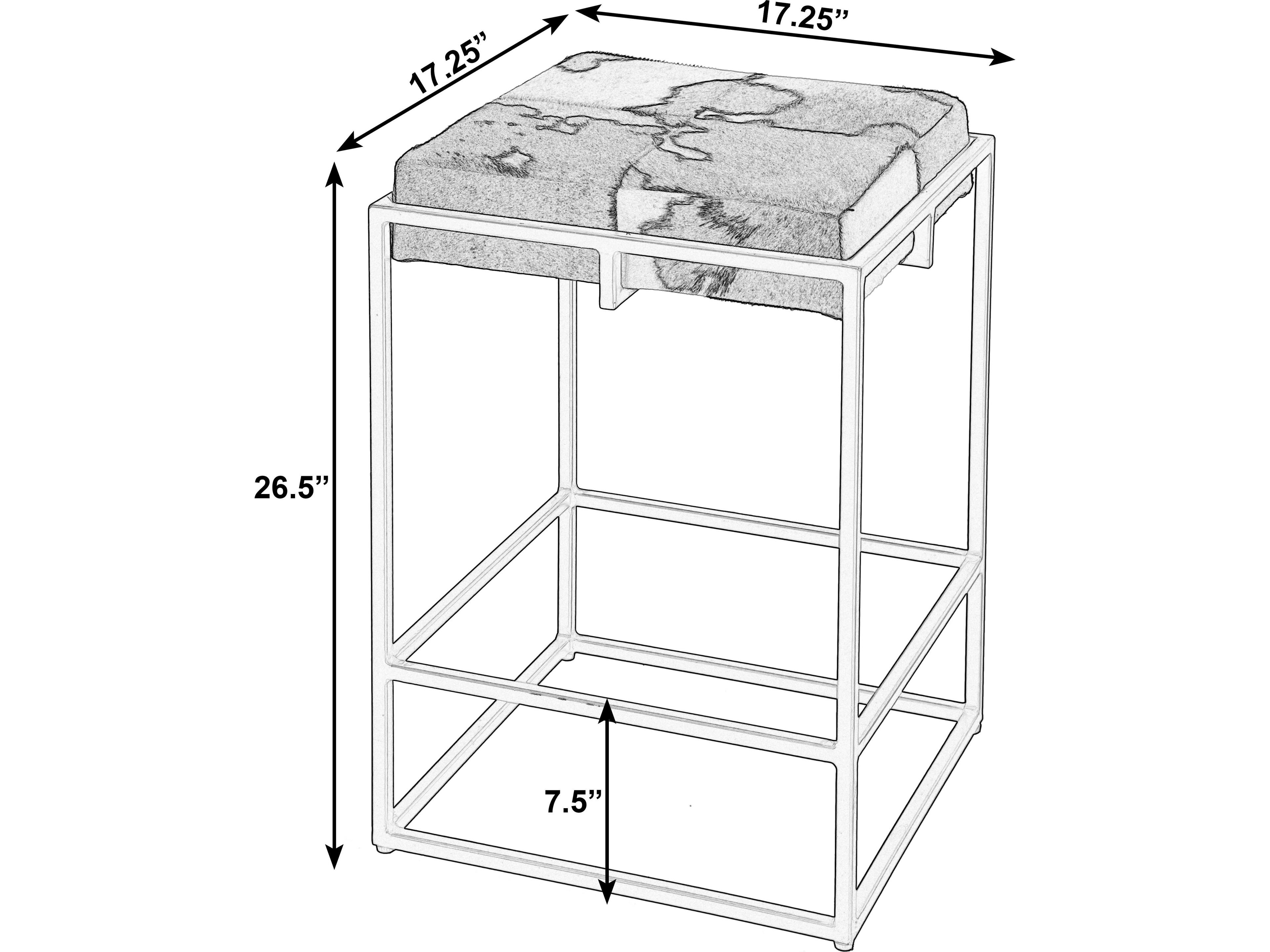 Butler Stinson Black Brown White Leather Counter Stool