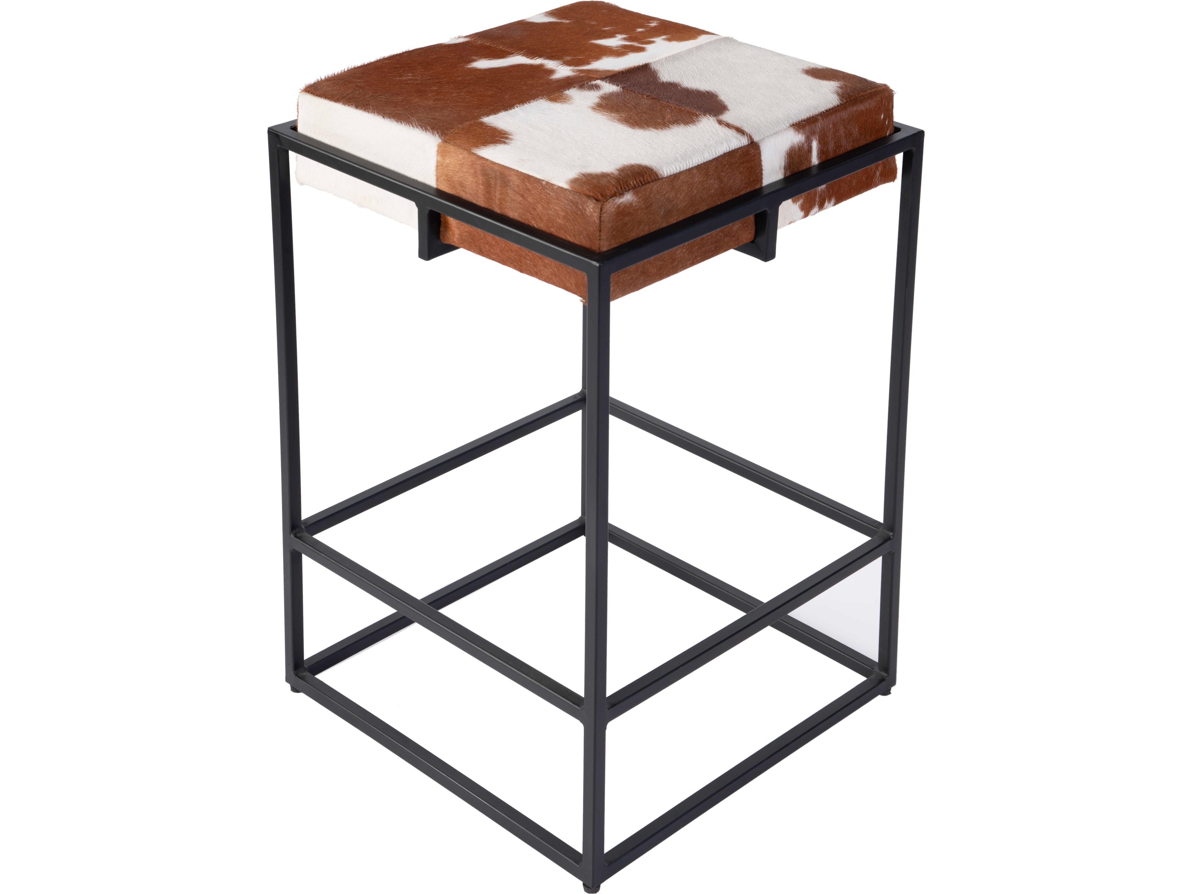Butler Stinson Black Brown White Leather Counter Stool
