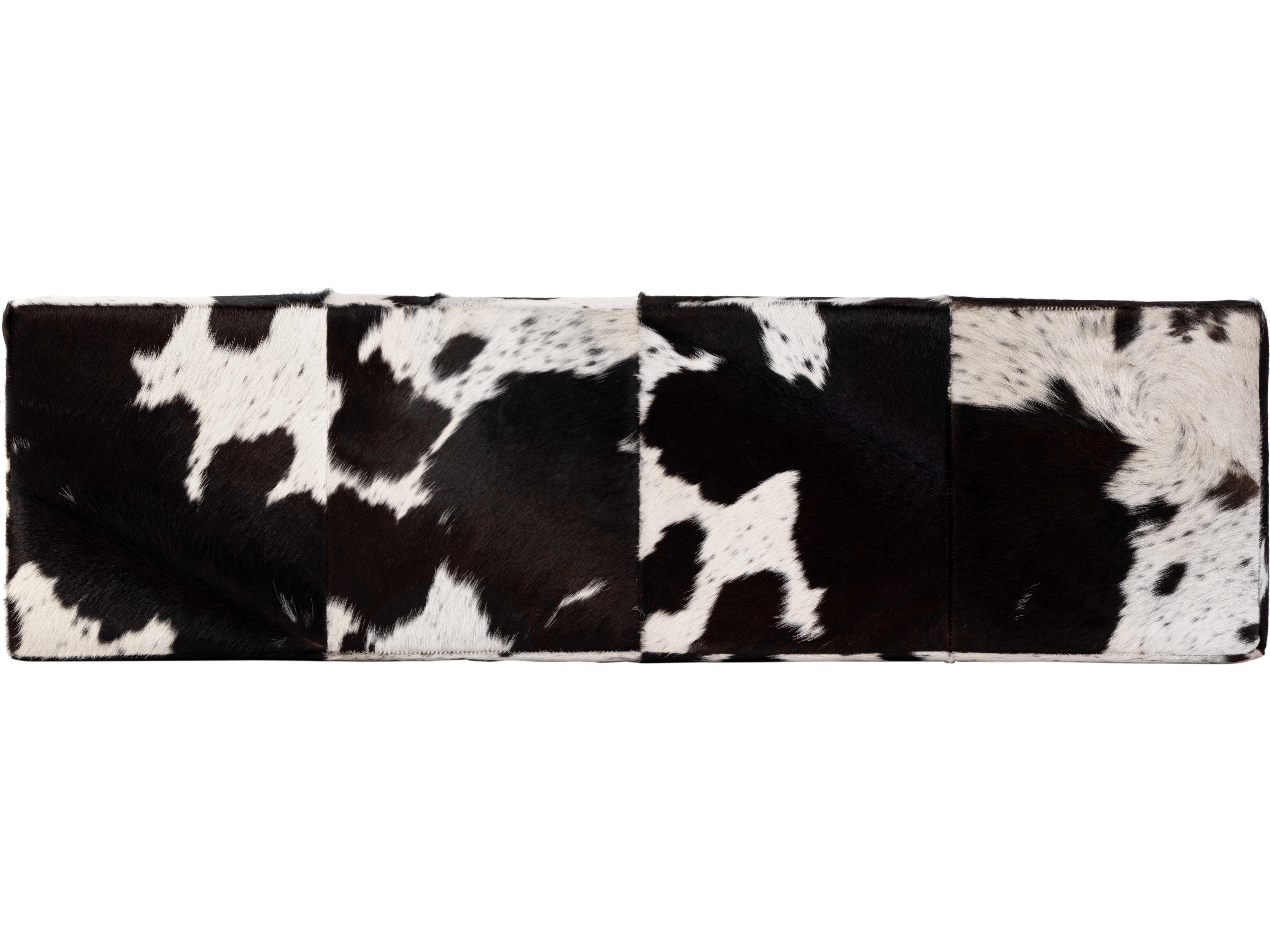 Butler Stinson Black White Leather Accent Bench