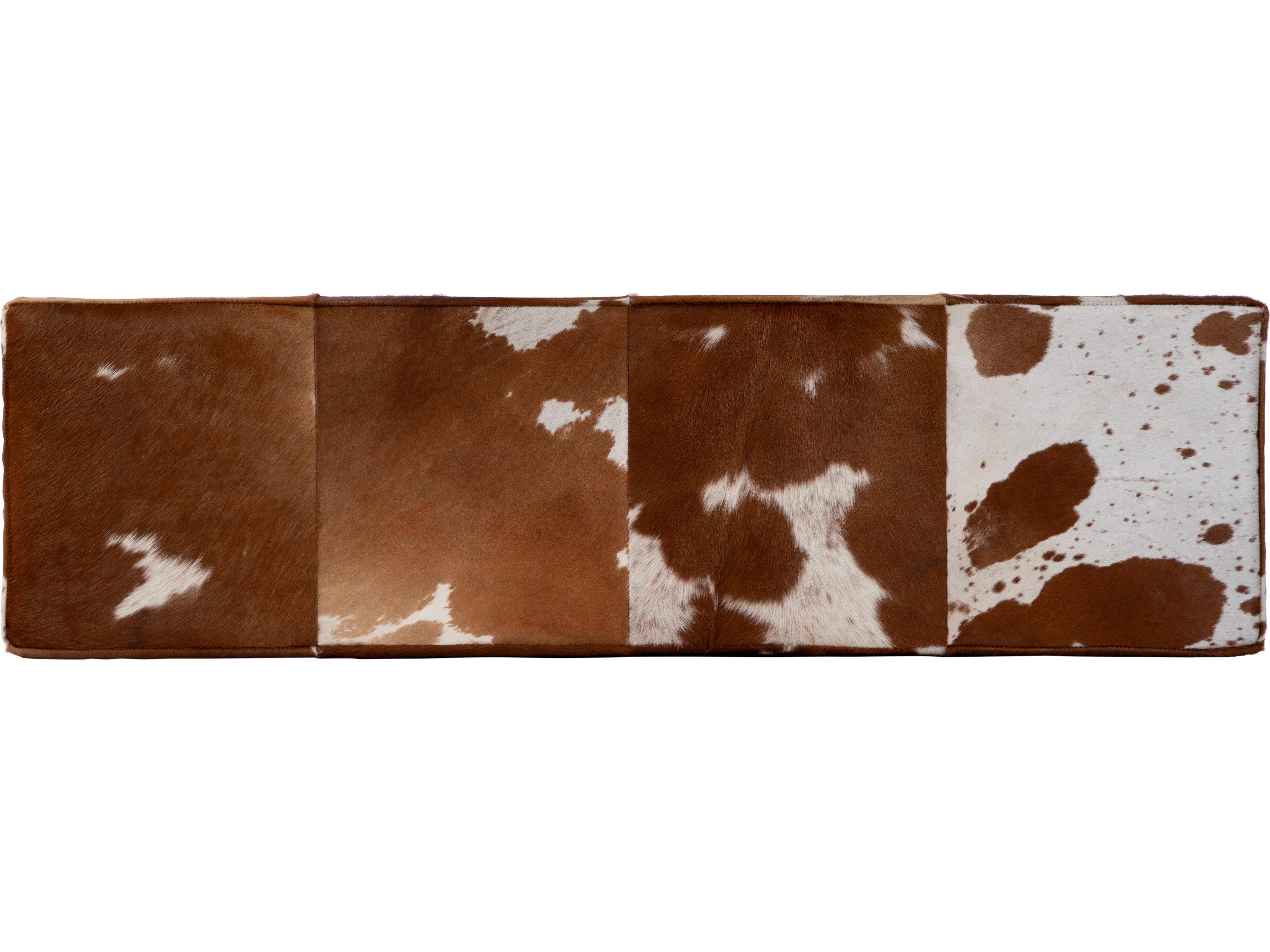 Butler Stinson White Black Brown Leather Accent Bench