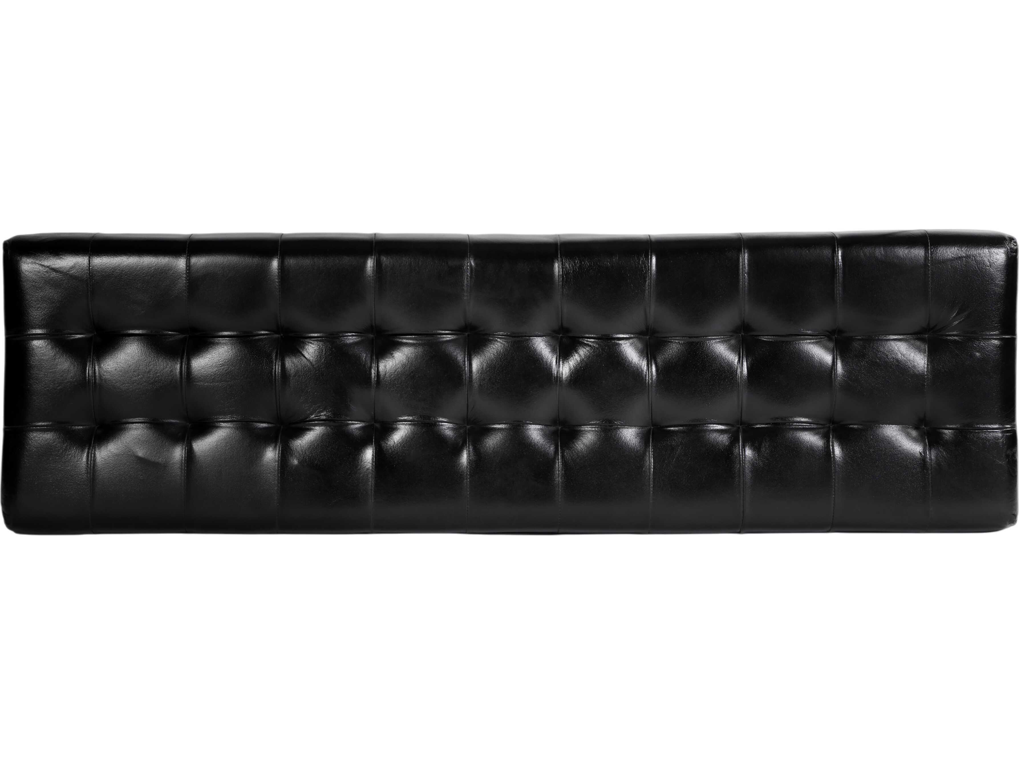 Butler Knox Black Leather Accent Bench
