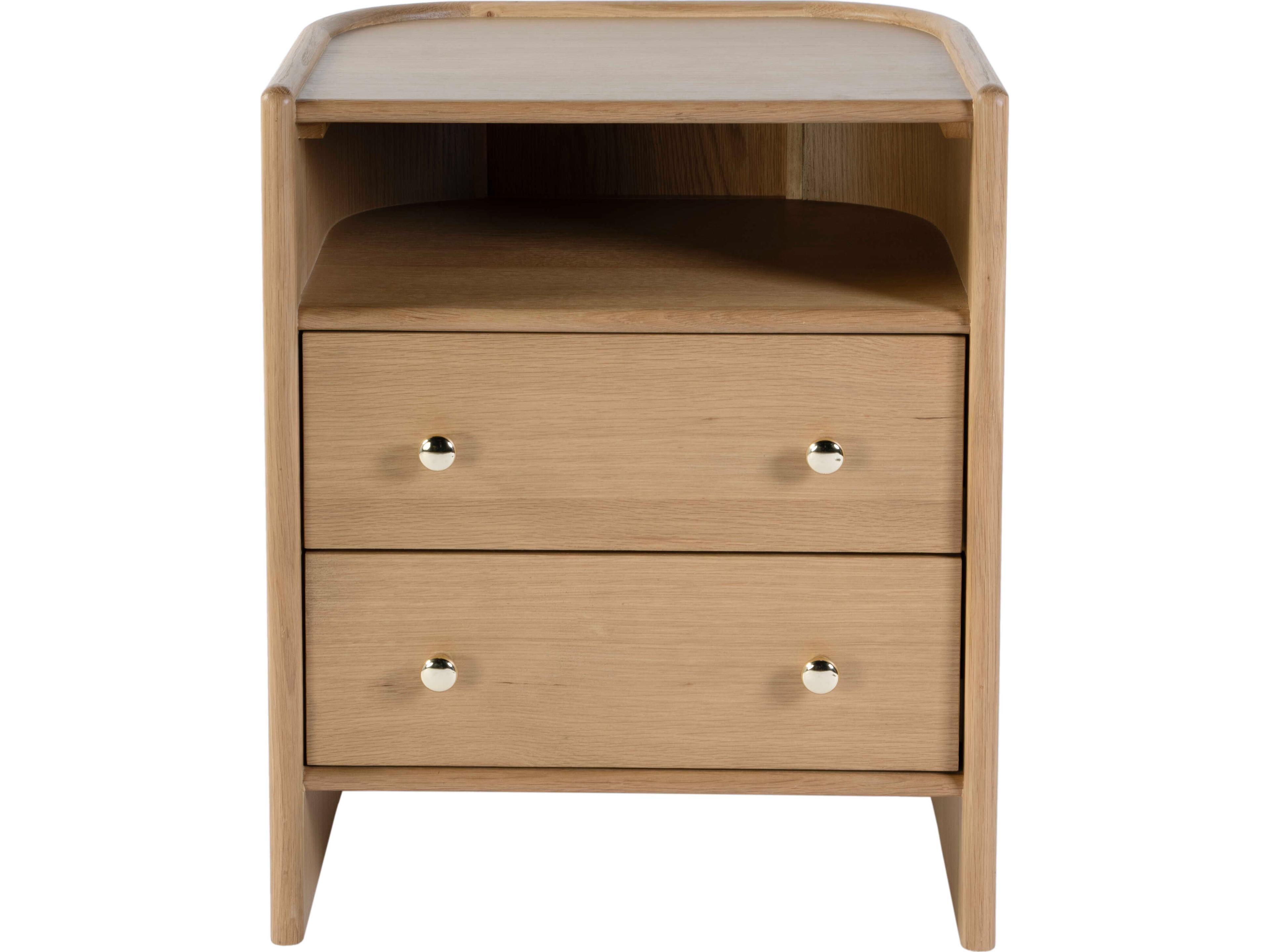 Butler Colin 2-Drawers Pine Wood Nightstand