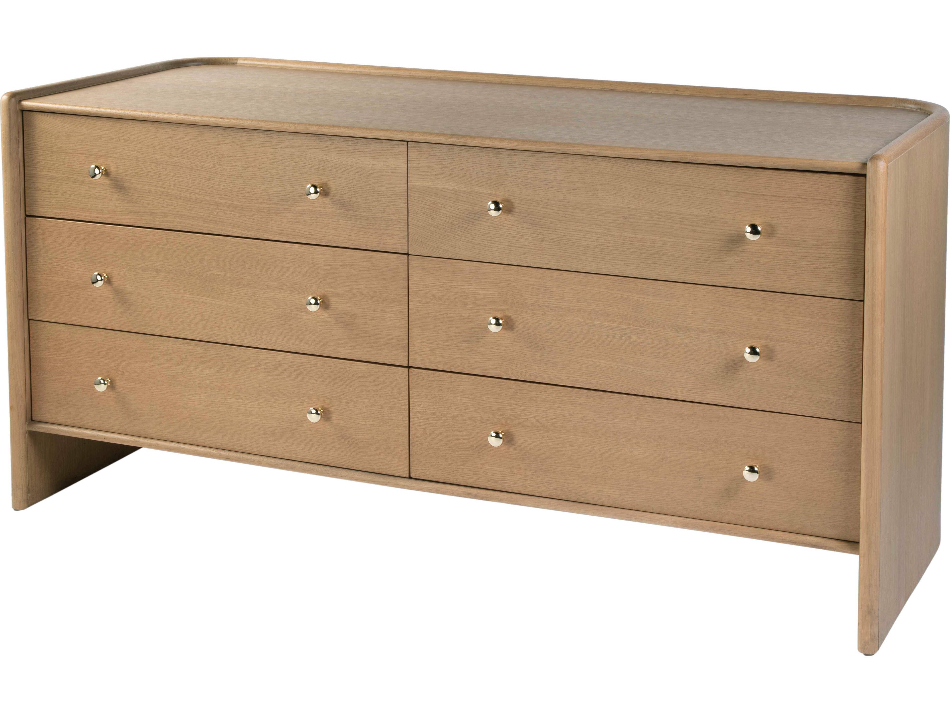Butler Colin 6-Drawers Pine Wood Double Dresser