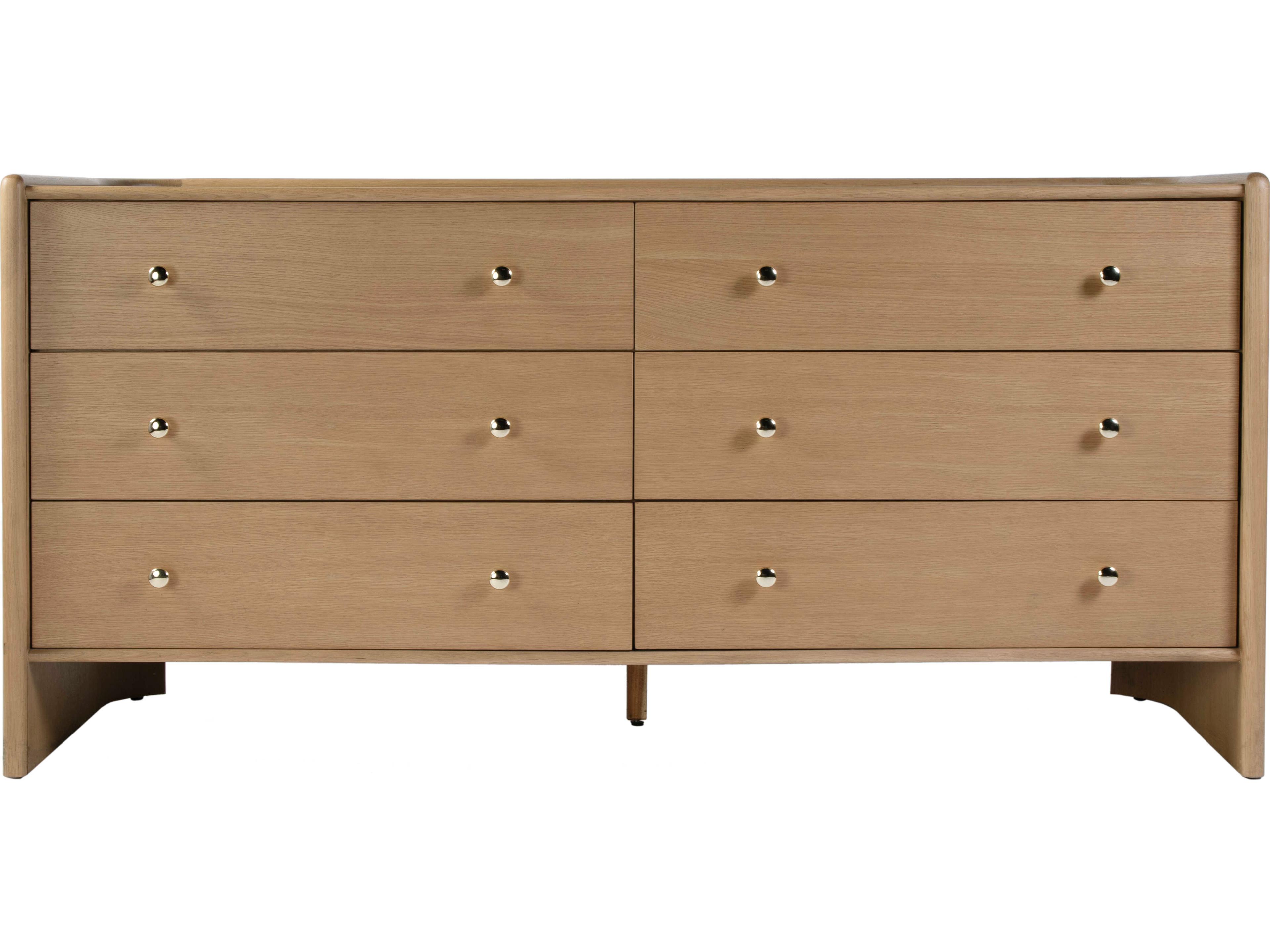 Butler Colin 6-Drawers Pine Wood Double Dresser