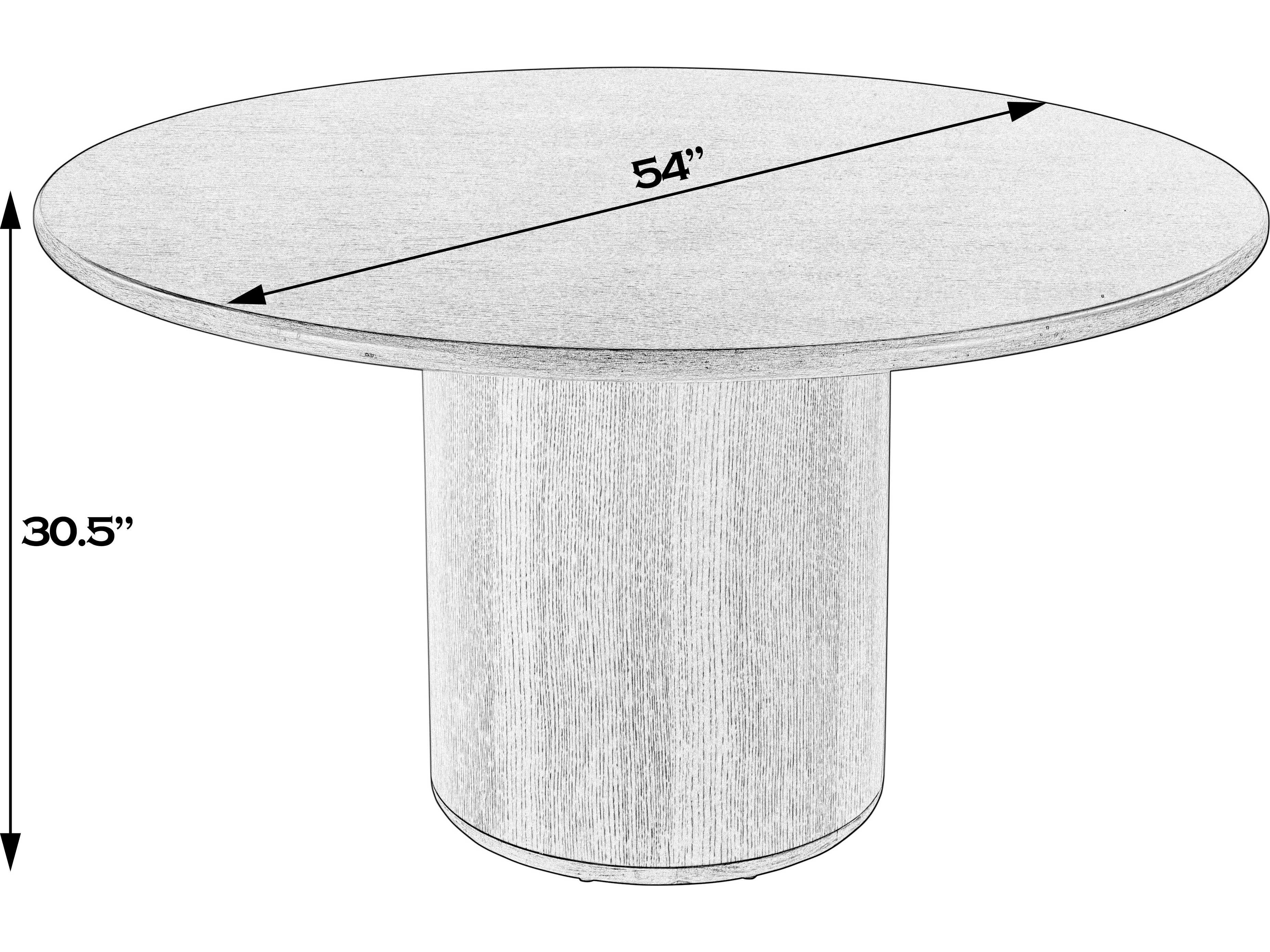 Butler Kersten Round Wood Coffee Brown Dining Table