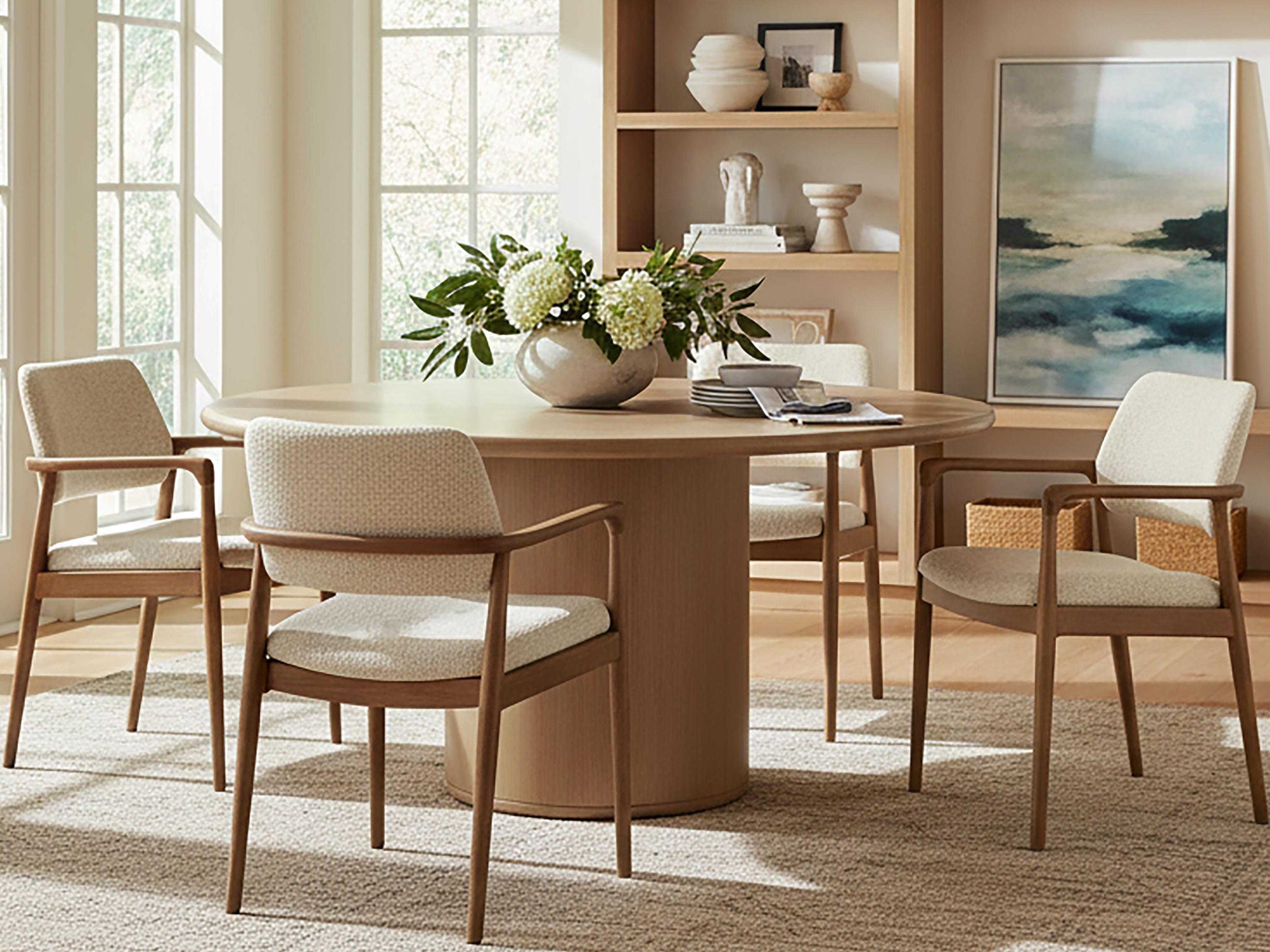 Butler Kersten Round Wood Light Brown Dining Table