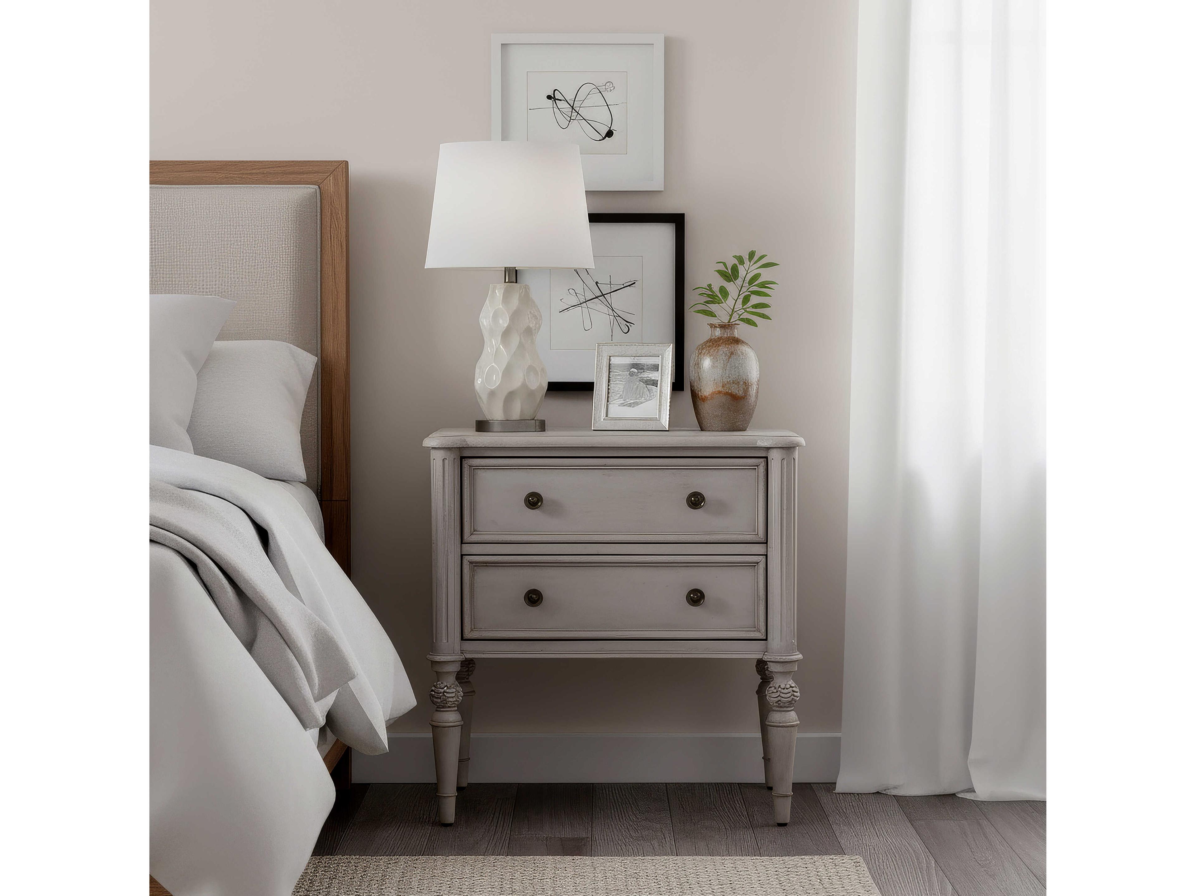 Butler Ginny 2-Drawers Mahogany Wood Nightstand