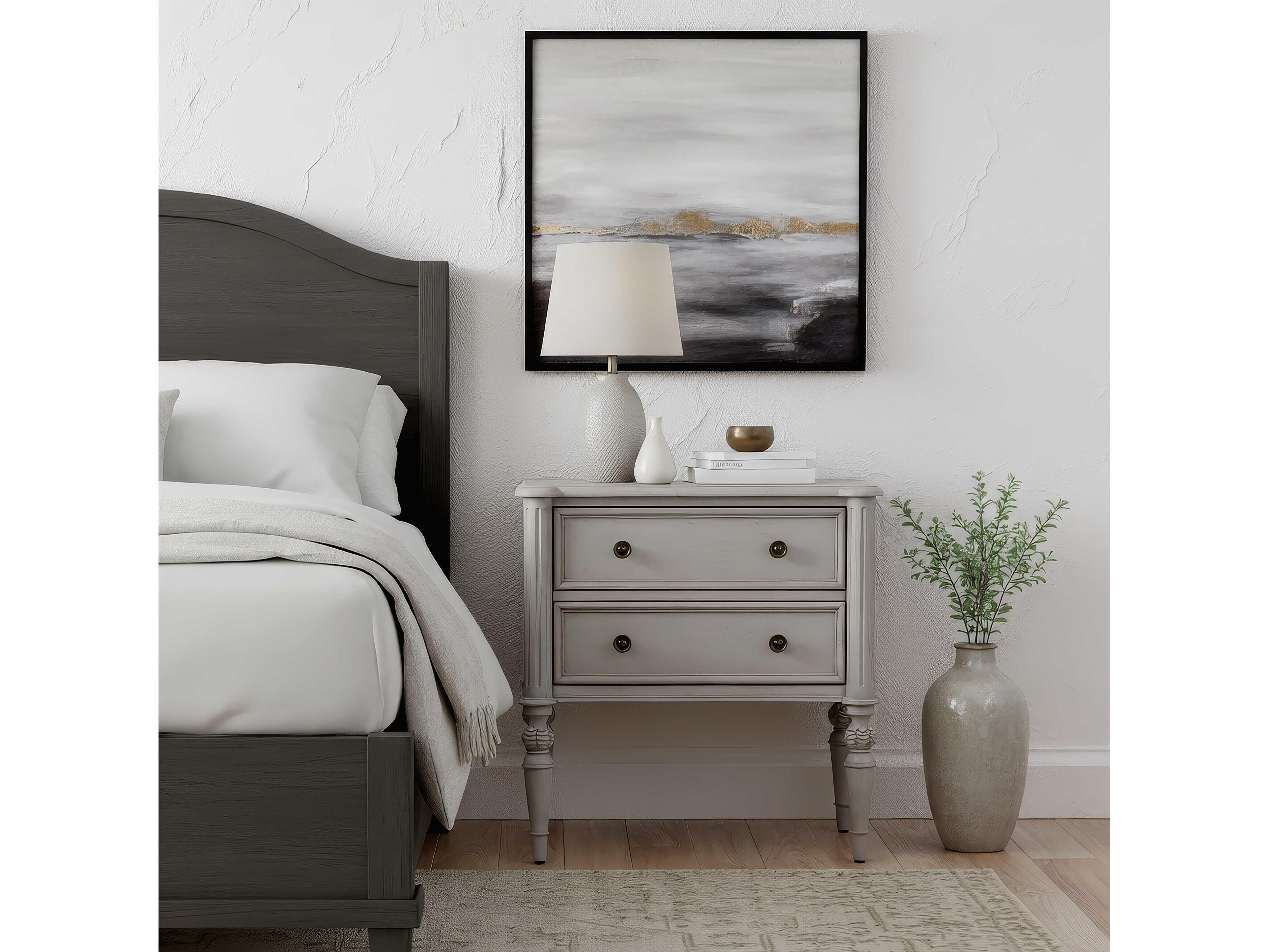 Butler Ginny 2-Drawers Mahogany Wood Nightstand