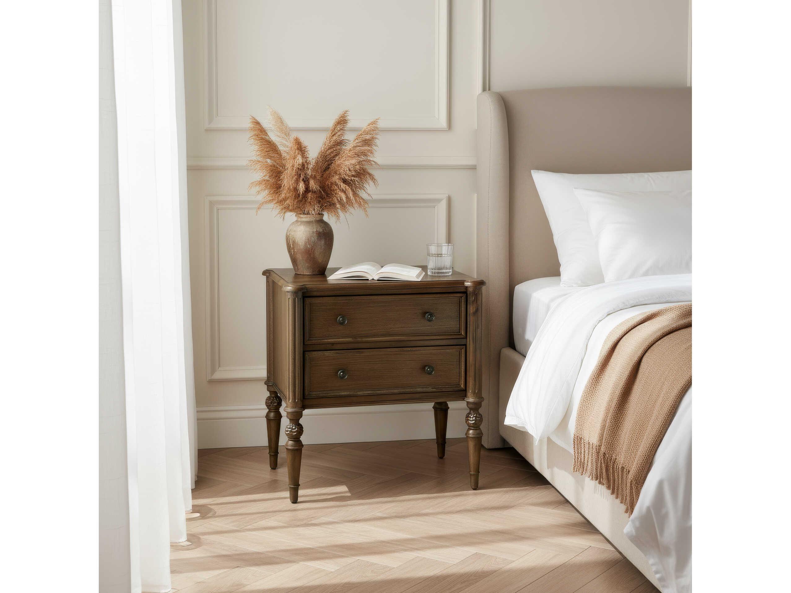 Butler Ginny 2-Drawers Mahogany Wood Nightstand