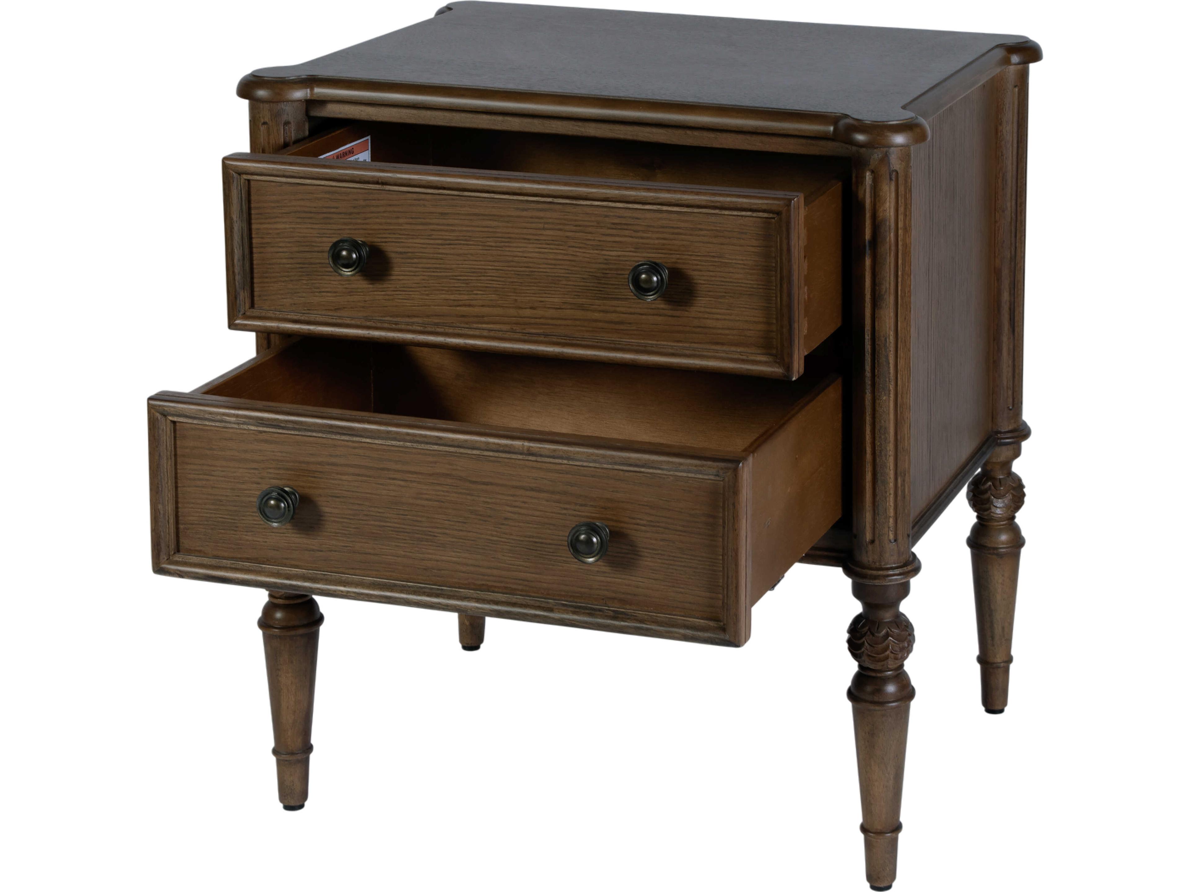 Butler Ginny 2-Drawers Mahogany Wood Nightstand