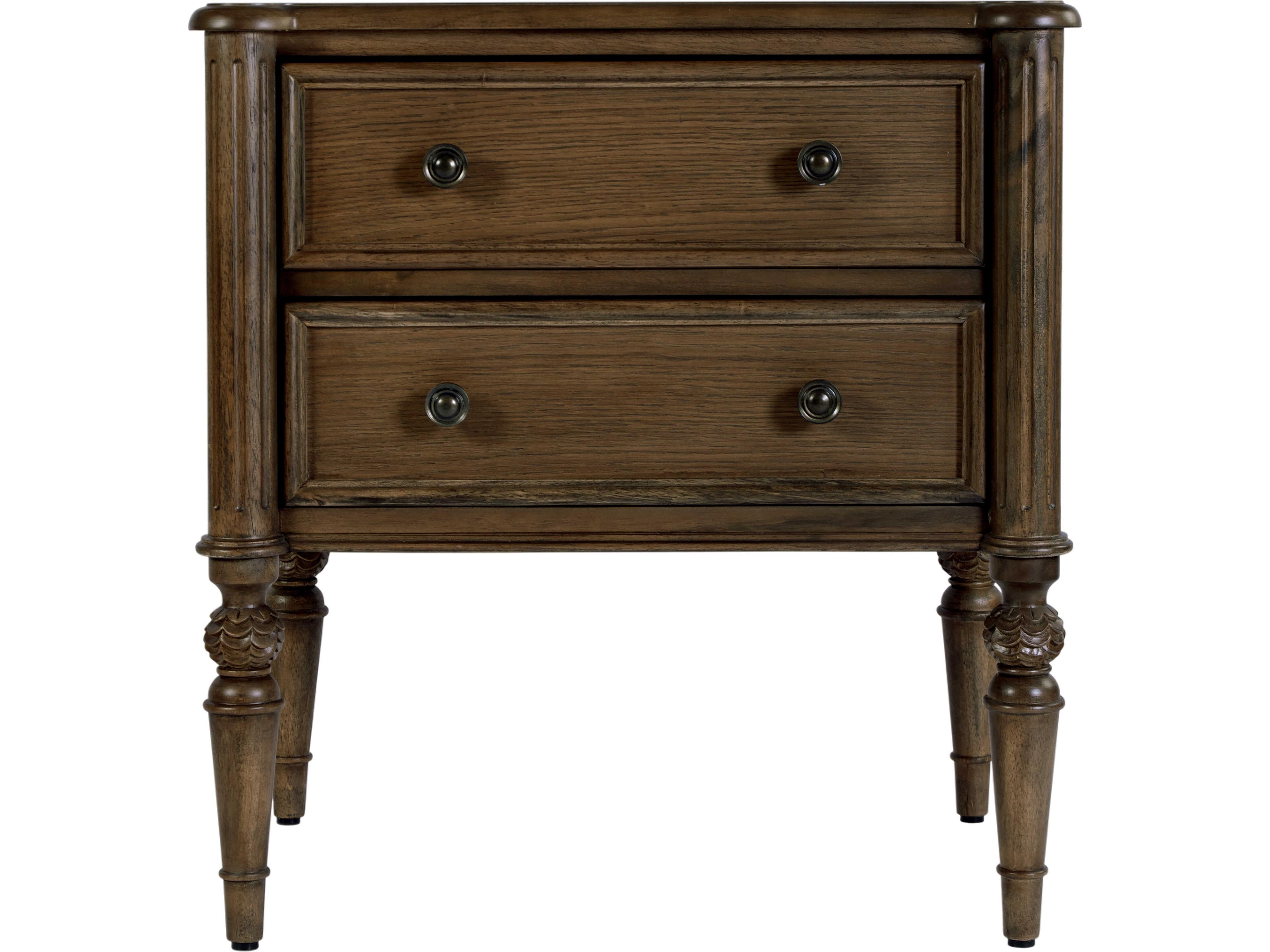 Butler Ginny 2-Drawers Mahogany Wood Nightstand