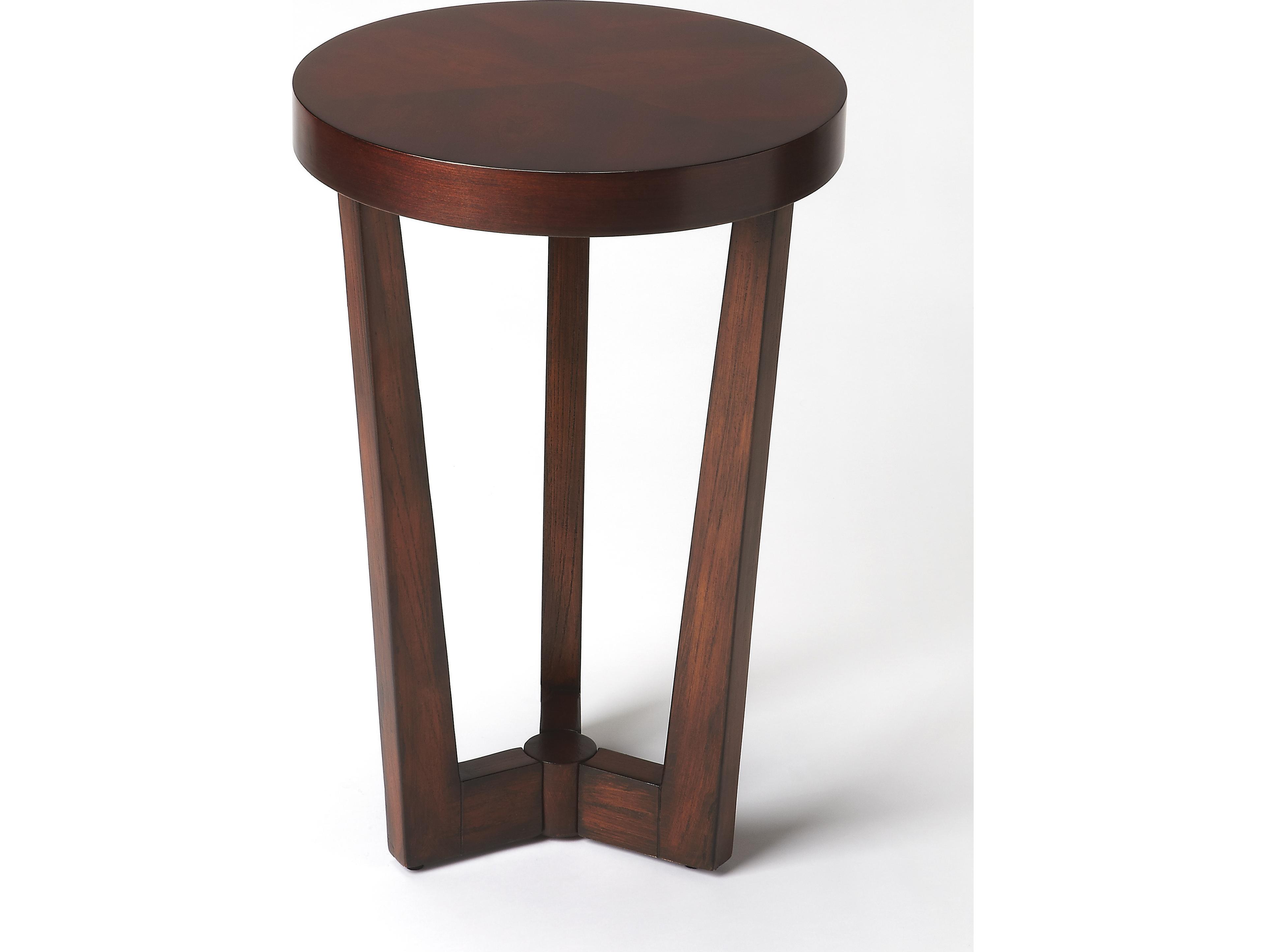 Butler Aphra Round Wood Cherry End Table