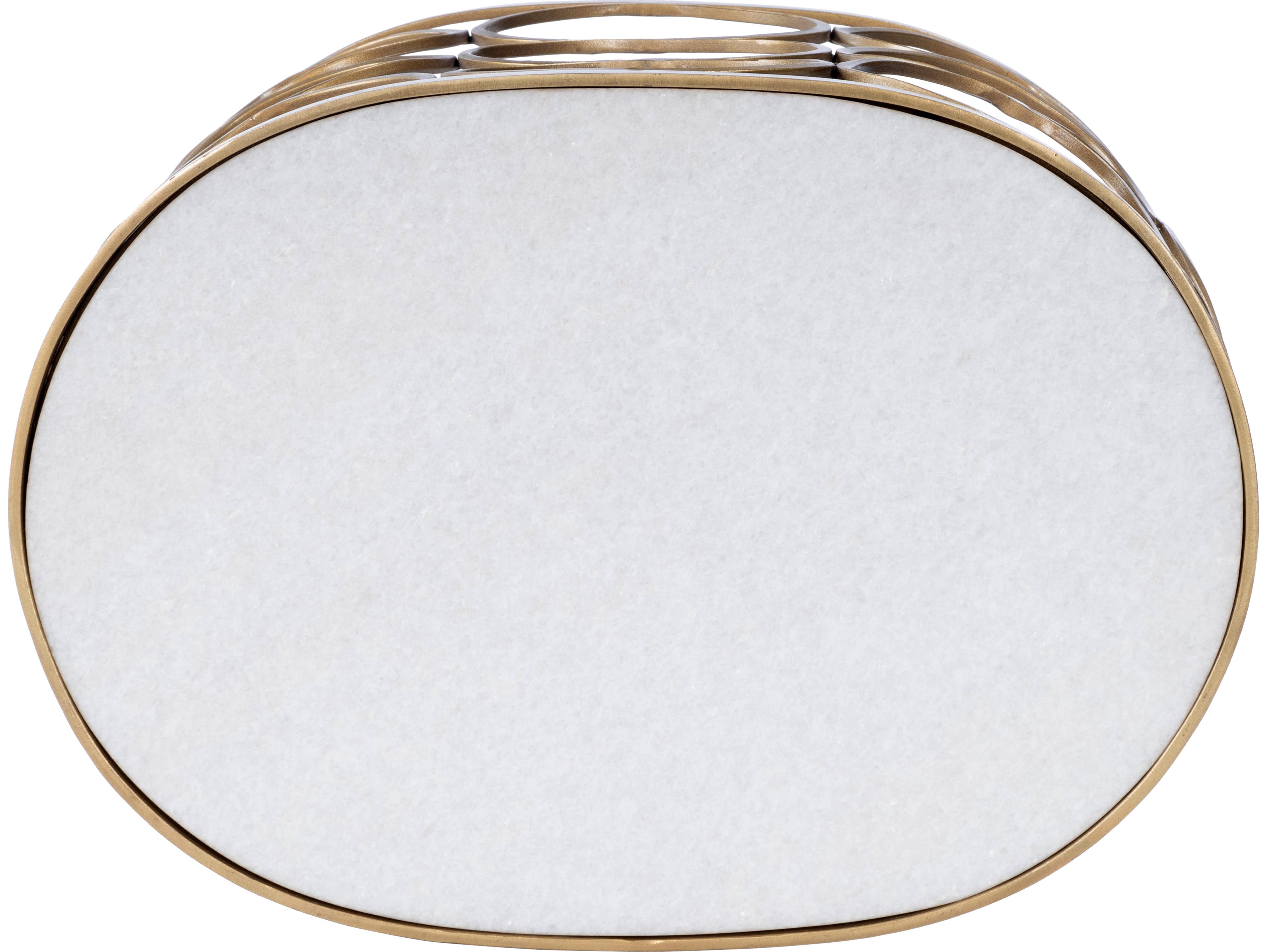 Butler Talulah Oval Marble Metalworks End Table