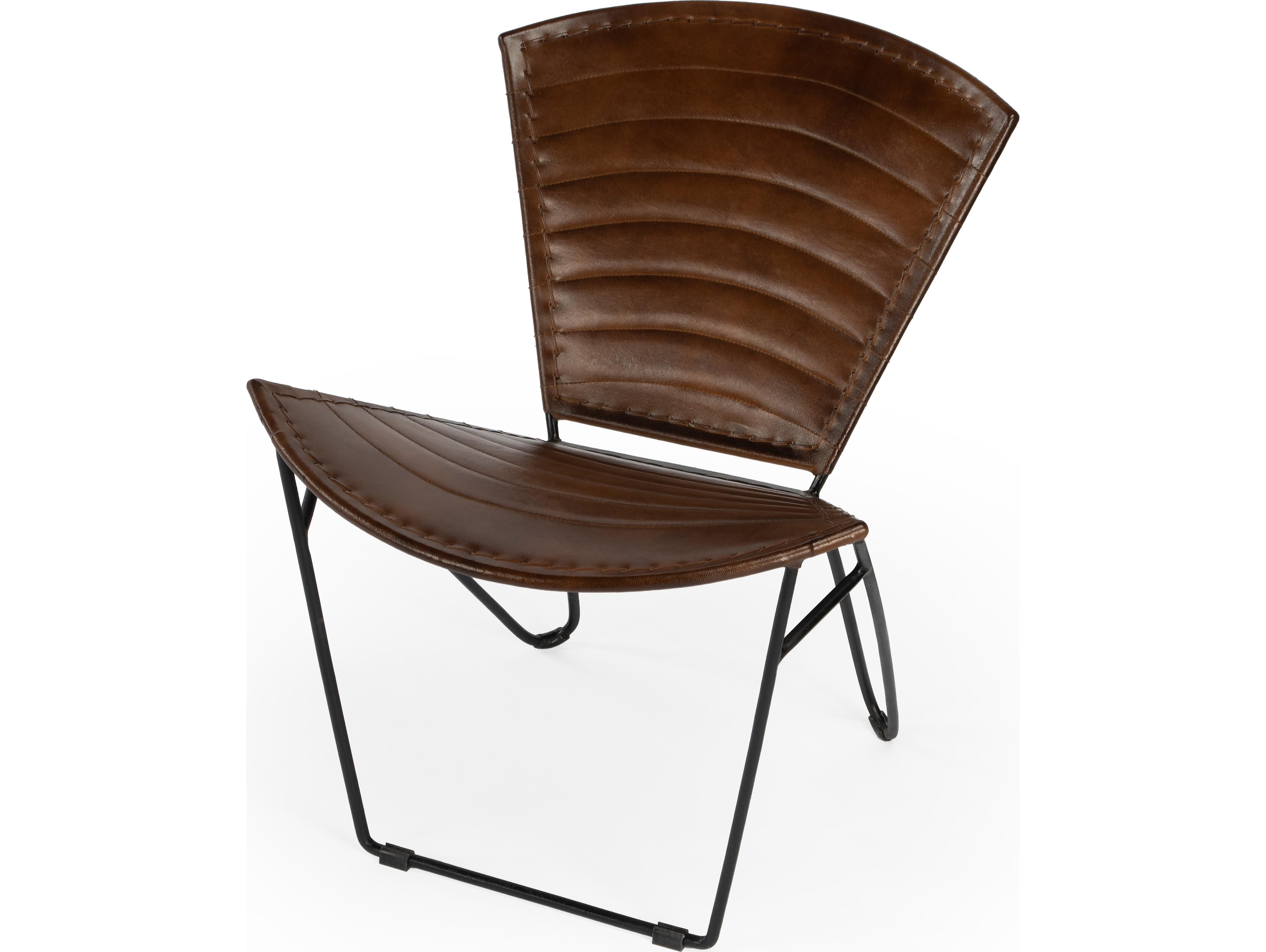 Butler Felix Brown Leather Accent Chair