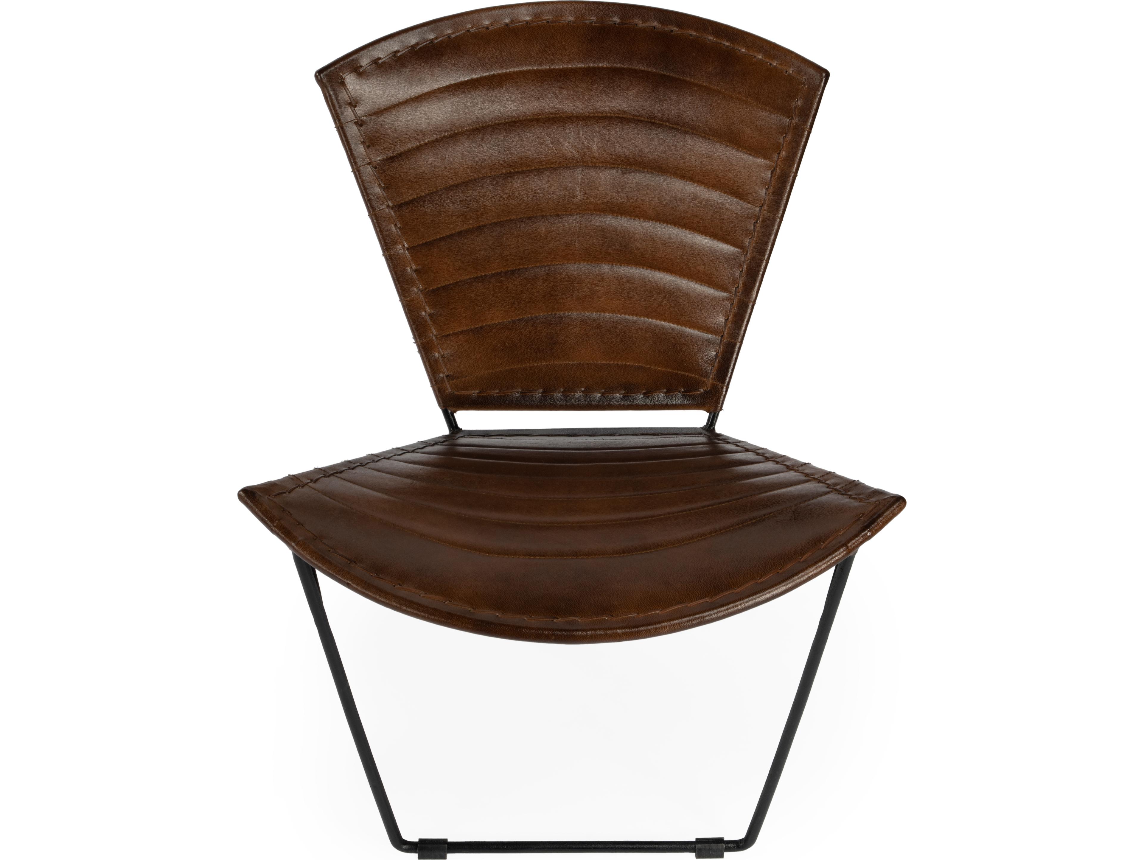 Butler Felix Brown Leather Accent Chair